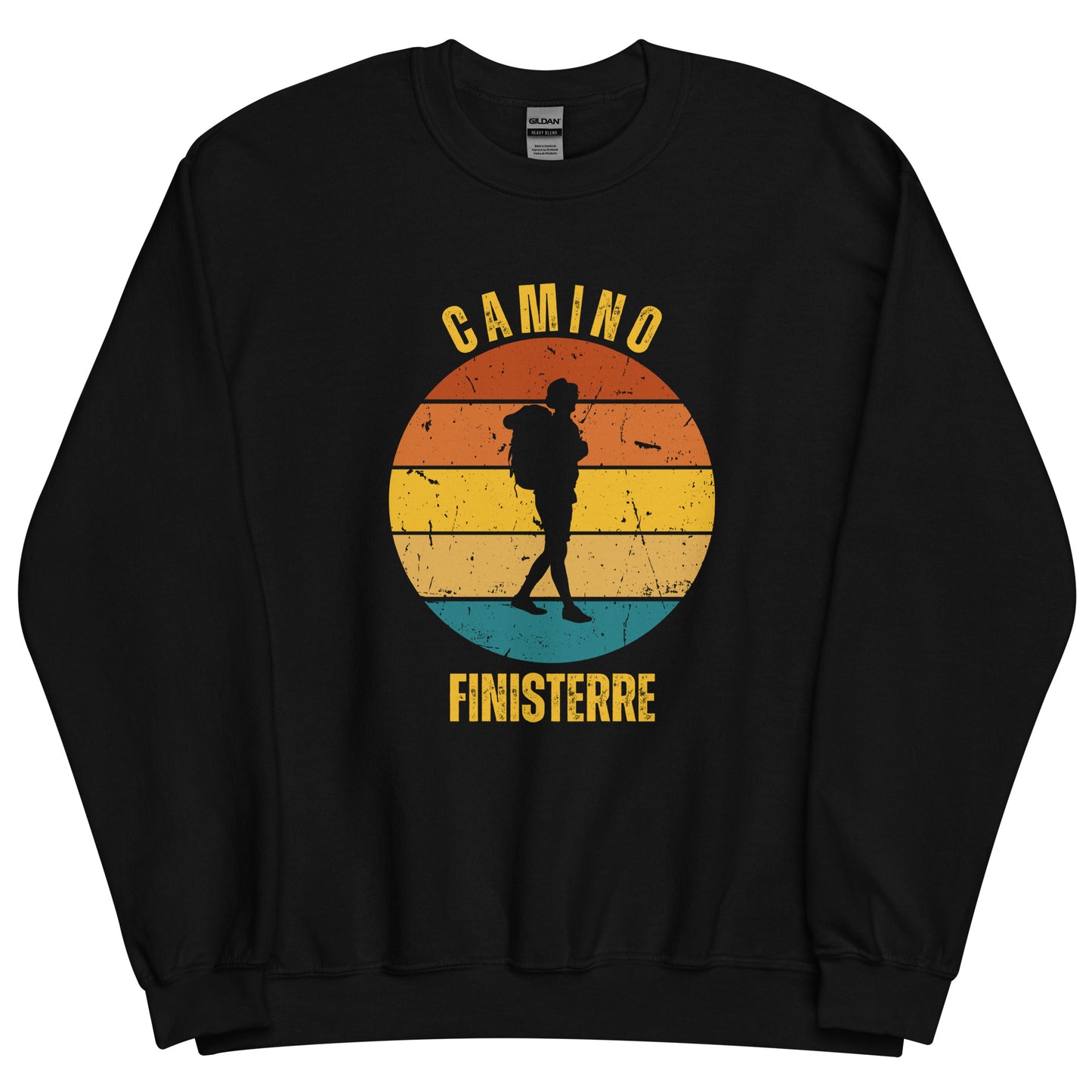 Camino Finisterre Sweatshirt Sweatshirt, Commemorate Camino de Santiago Keepsake, Solo Hiker, Unisex