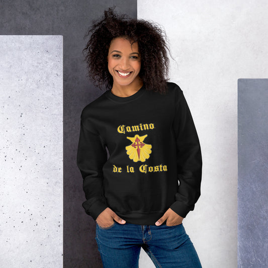 Camino Portugues de la Costa Sweatshirt Black Front