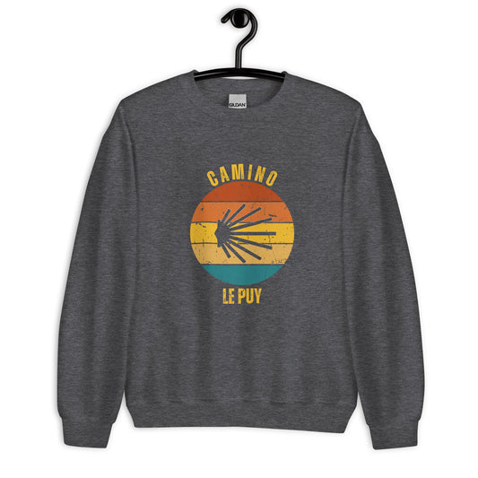 Le Puy Camino Sweatshirt, Camino de Santiago Le Chemin Keepsake, Seashell, Unisex