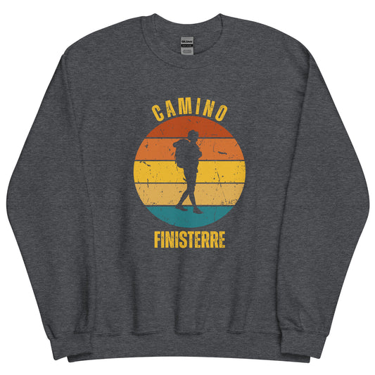 Camino Finisterre Sweatshirt Sweatshirt, Commemorate Camino de Santiago Keepsake, Solo Hiker, Unisex