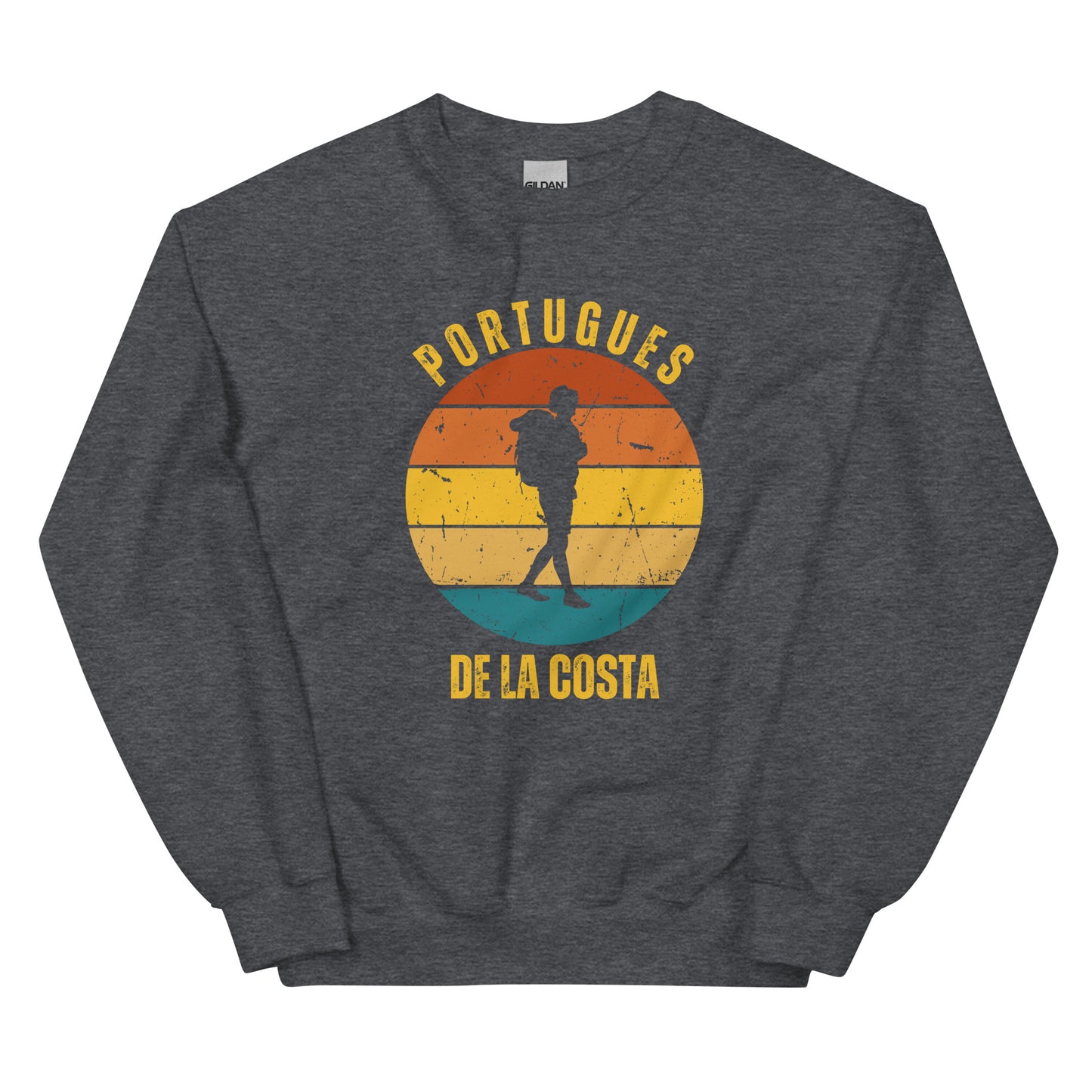 Portugues de la Costa Sweatshirt, Commemorate Camino de Santiago, Solo Hiker, Unisex