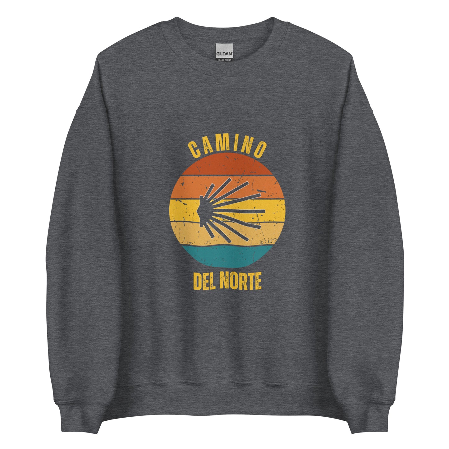 Portugues del Norte Sweatshirt, Camino de Santiago Keepsake, Seashell, Unisex