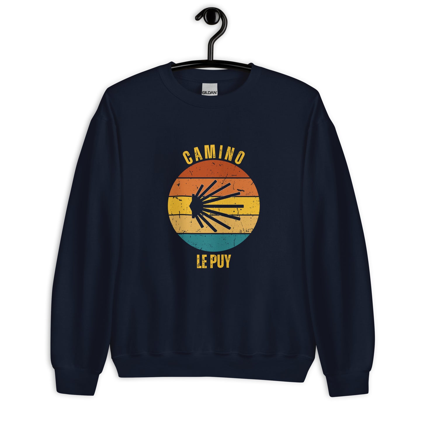 Le Puy Camino Sweatshirt, Camino de Santiago Le Chemin Keepsake, Seashell, Unisex