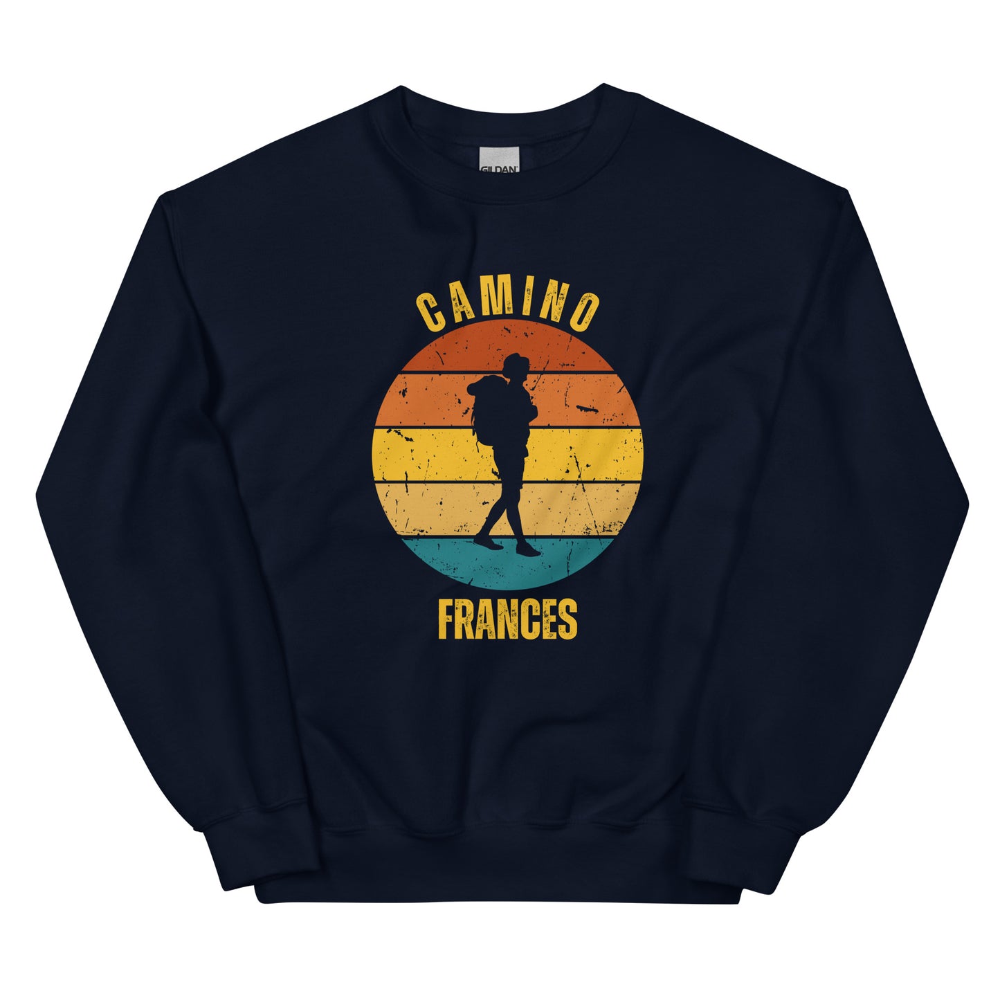 Camino Frances Sweatshirt, Camino de Santiago French Way Keepsake, Solo Hiker, Unisex