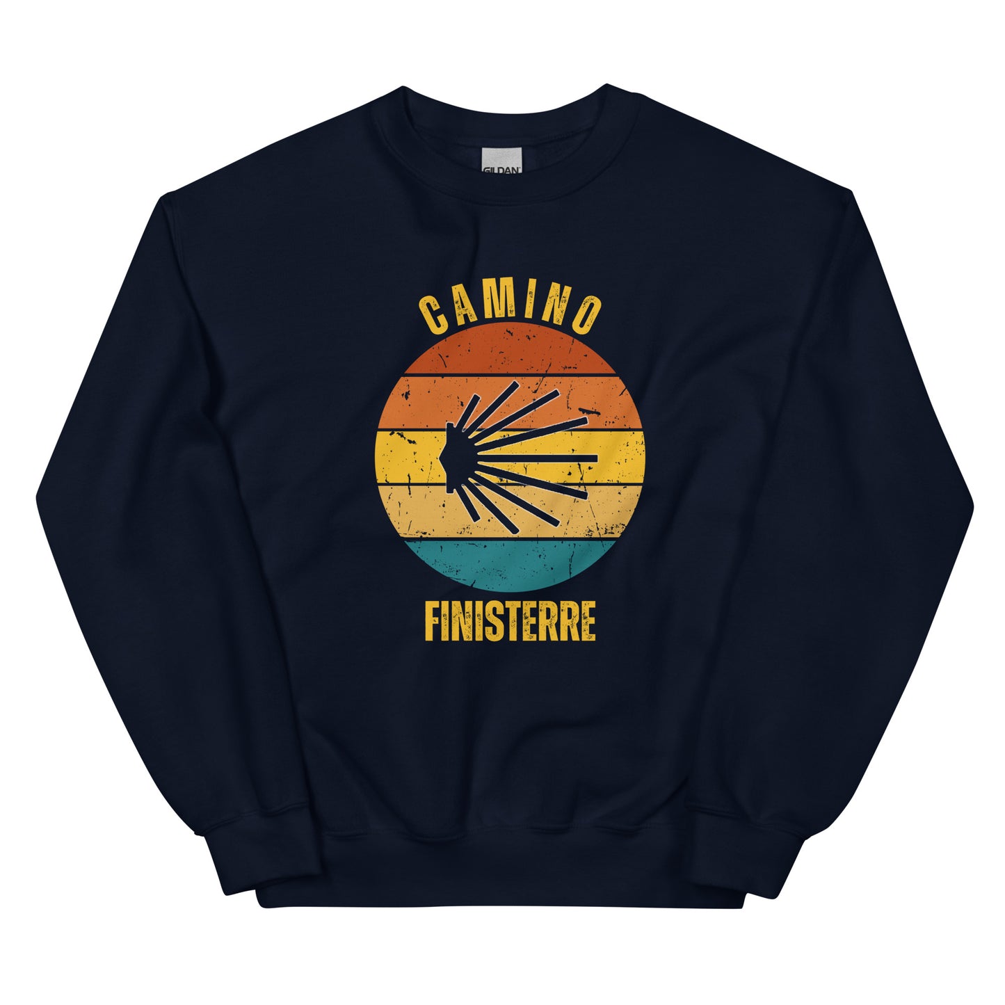 Camino Finisterre Sweatshirt Sweatshirt, Commemorate Camino de Santiago Keepsake, Seashell, Unisex