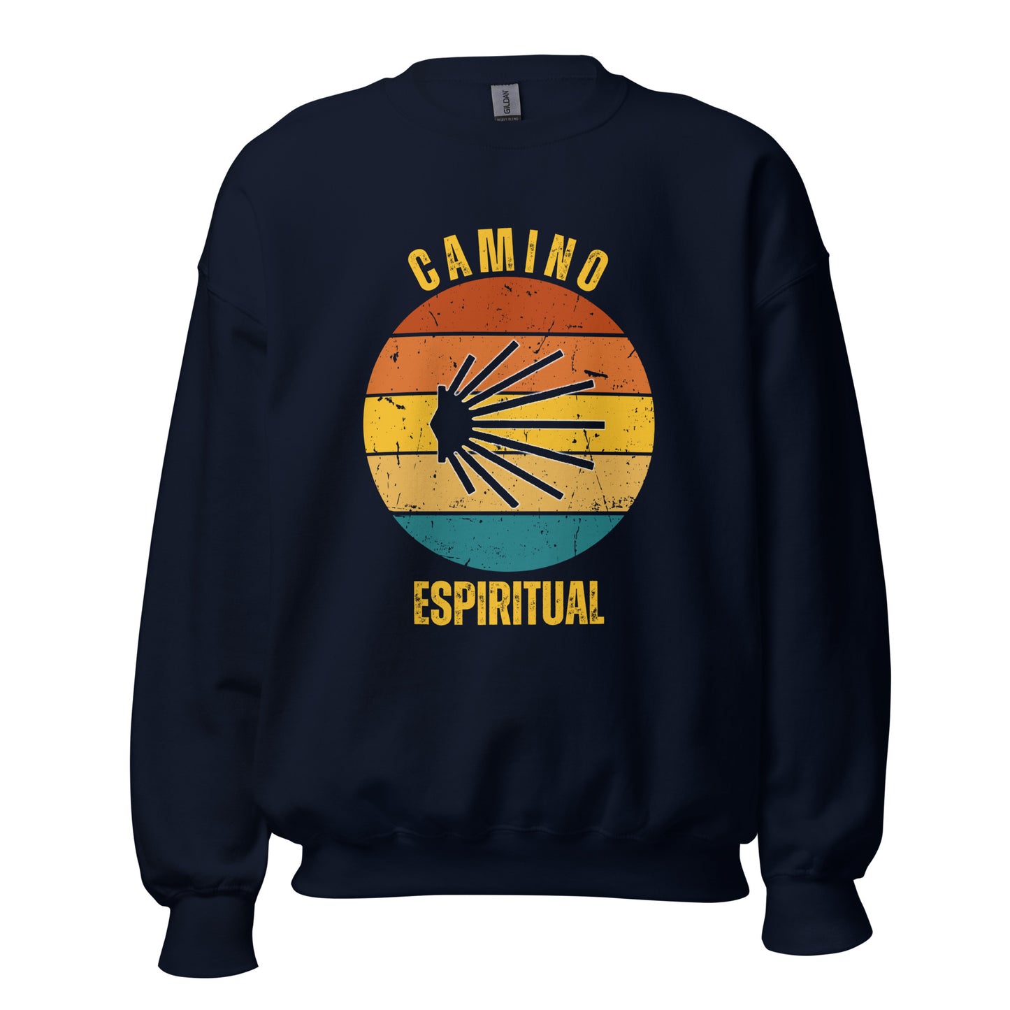 Camino Espiritual Sweatshirt Sweatshirt, Camino de Santiago Keepsake, Seashell, Unisex