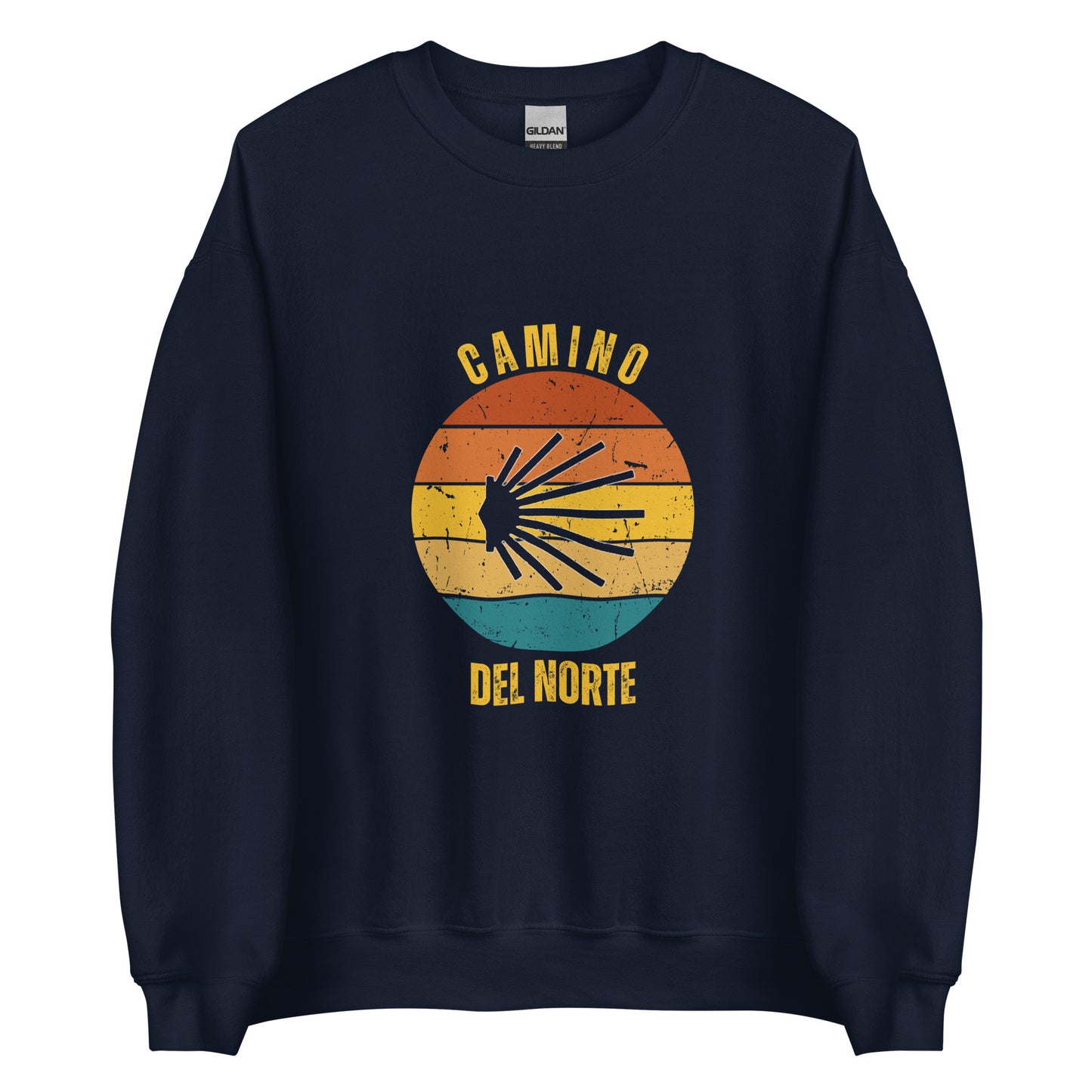 Portugues del Norte Sweatshirt, Camino de Santiago Keepsake, Seashell, Unisex