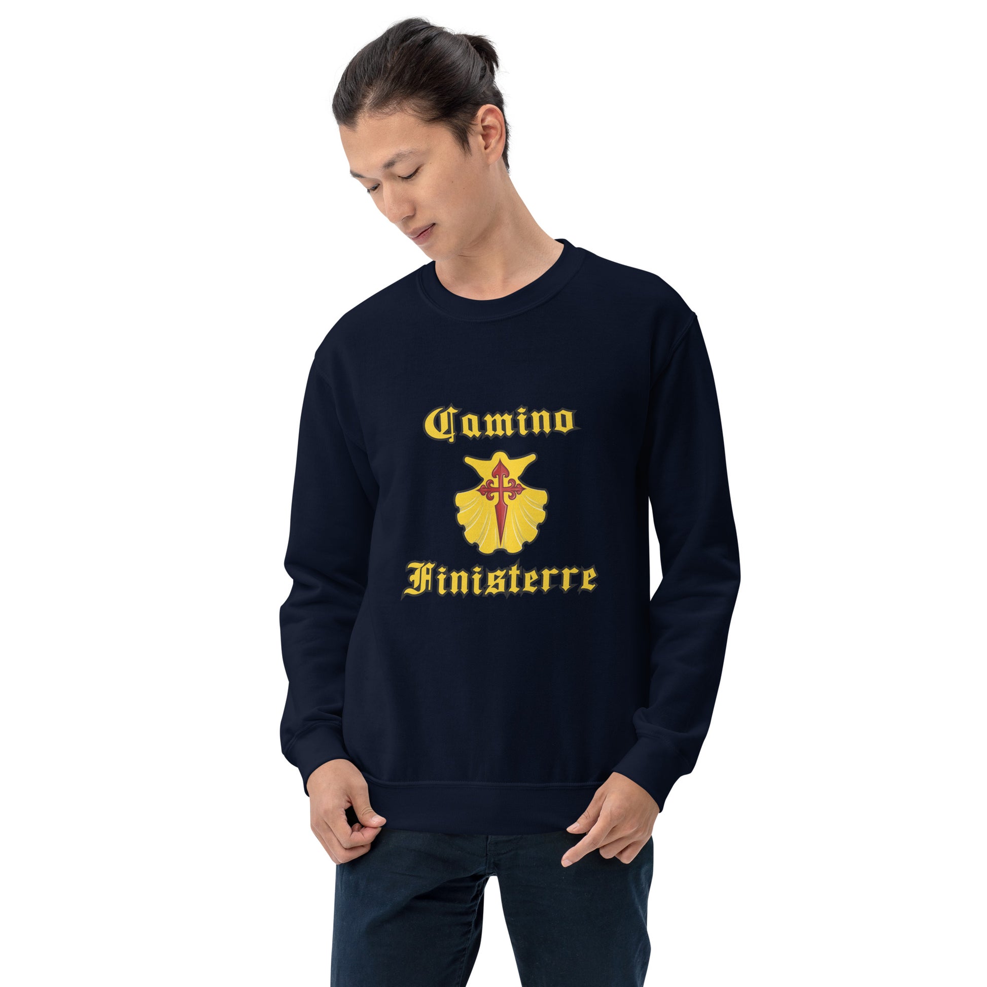 Camino de Santiago Finisterre Sweatshirt Navy front