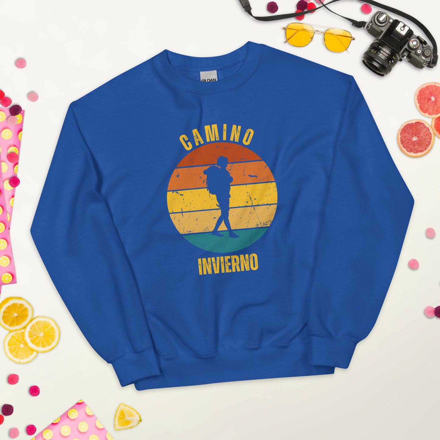 Camino Invierno Sweatshirt, Camino de Santiago Winter Way Keepsake, Solo Hiker, Unisex