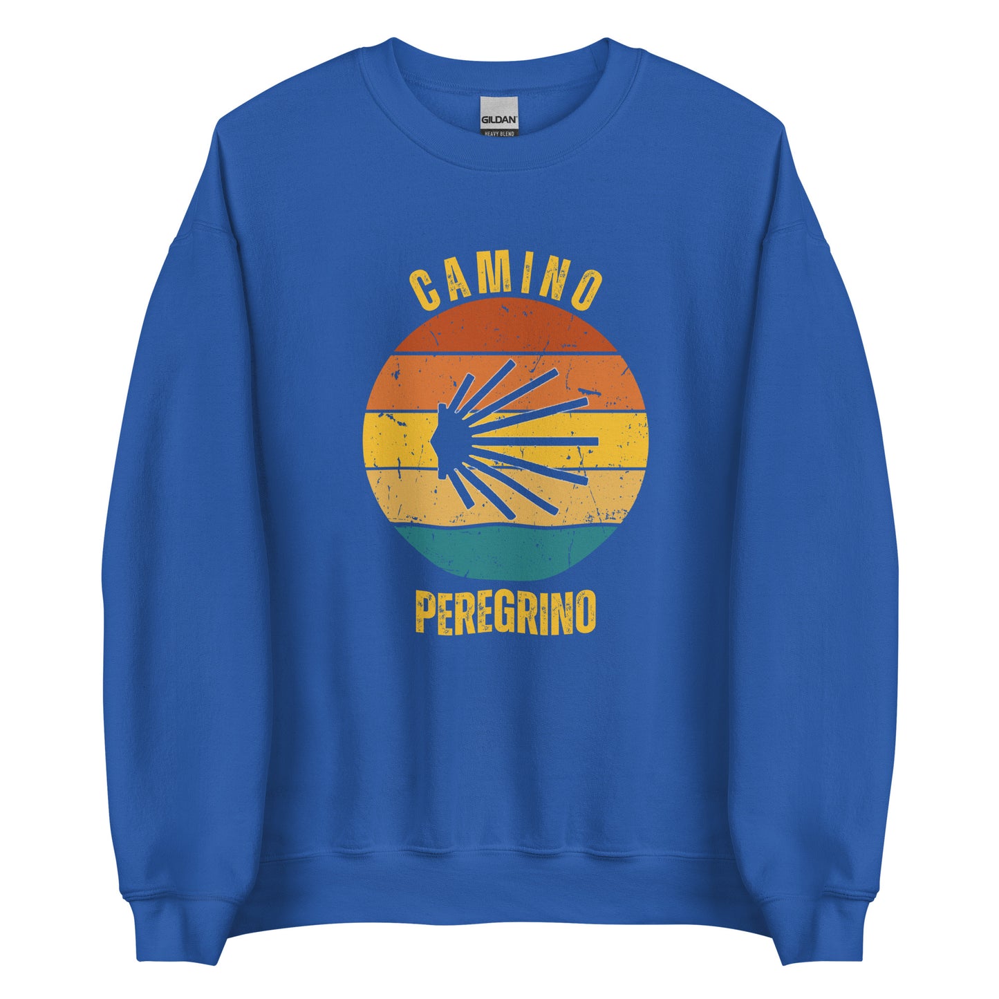 Camino Peregrino Sweatshirt, Camino de Santiago Pilgrim Spain Keepsake, Seashell, Unisex