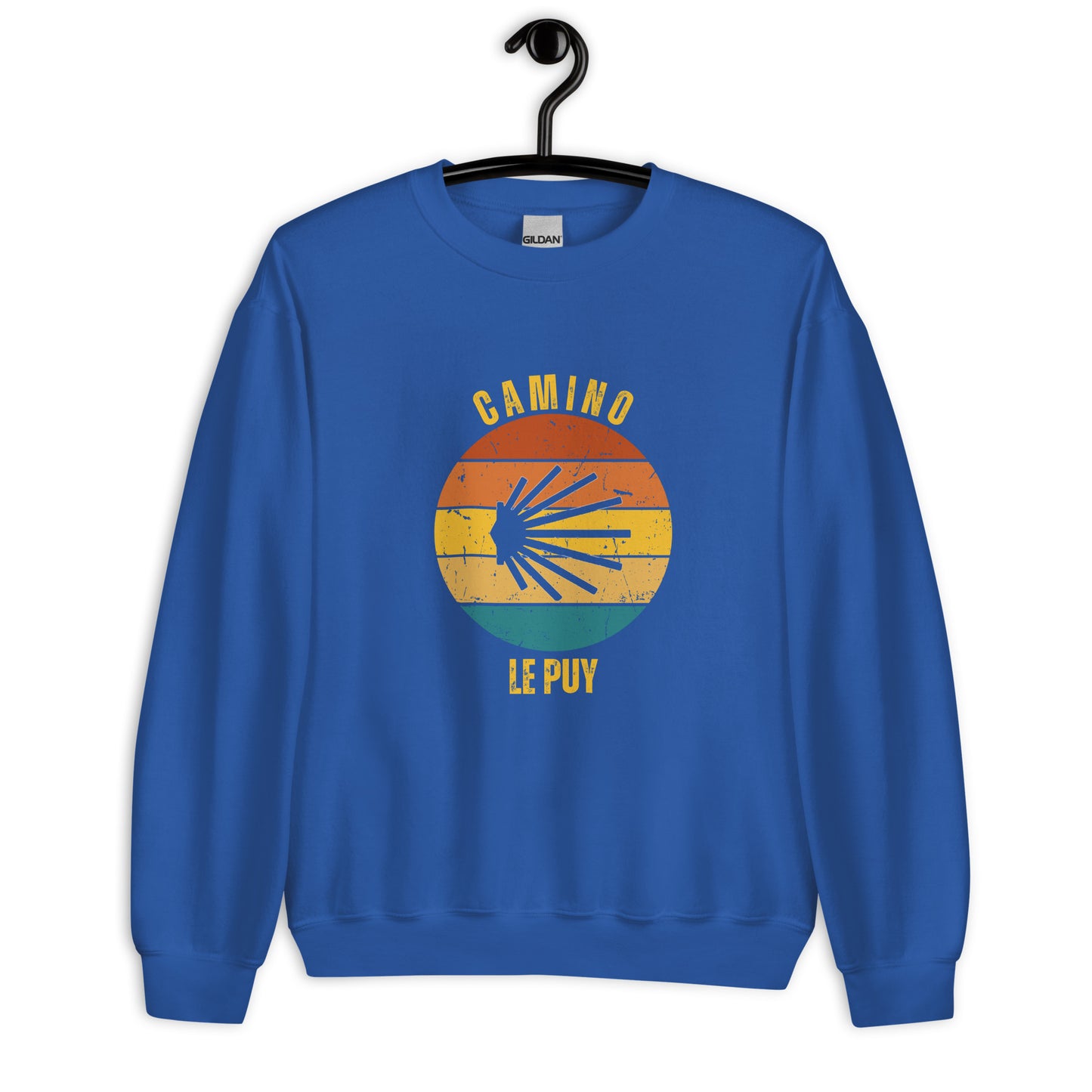 Le Puy Camino Sweatshirt, Camino de Santiago Le Chemin Keepsake, Seashell, Unisex