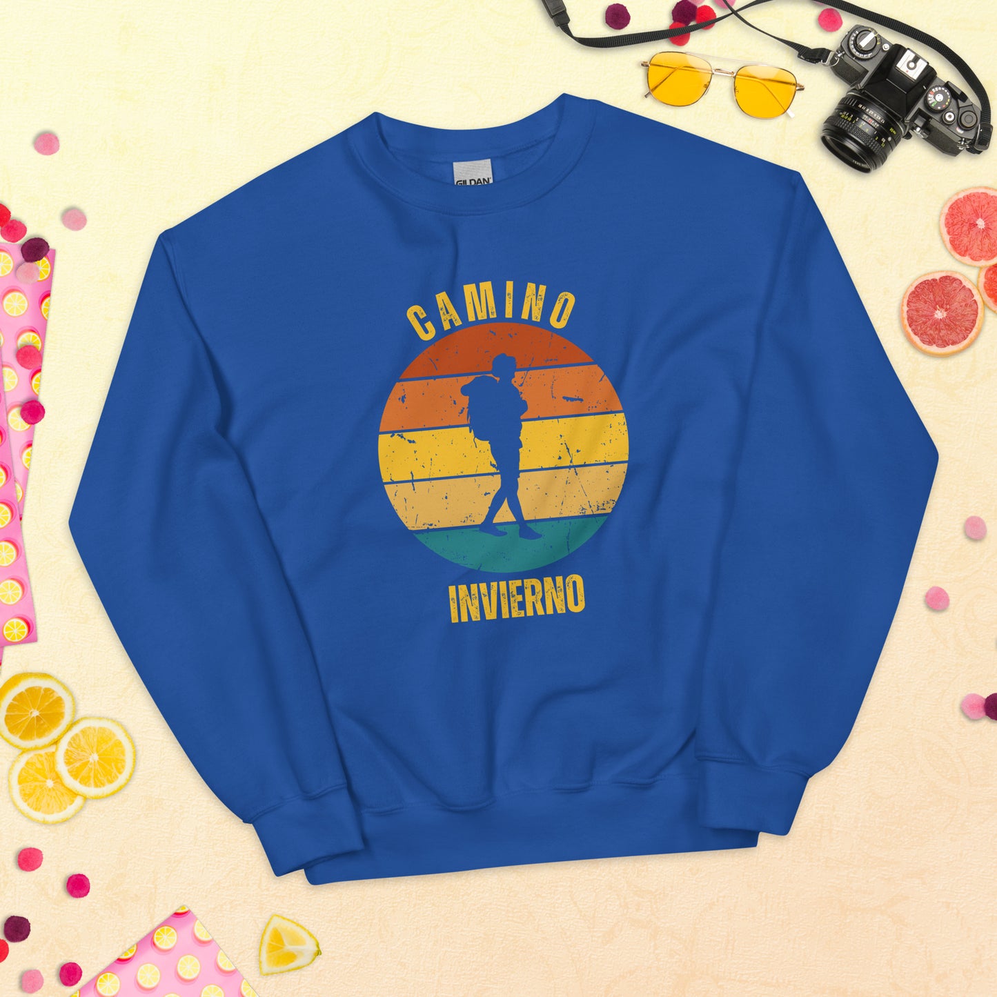 Camino Invierno Sweatshirt, Camino de Santiago Winter Way Keepsake, Solo Hiker, Unisex