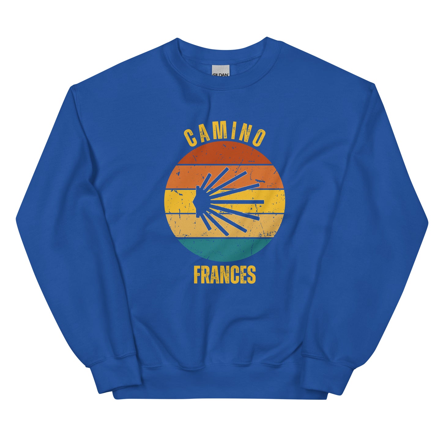 Camino Frances Sweatshirt, Camino de Santiago French Way Keepsake, Seashell, Unisex