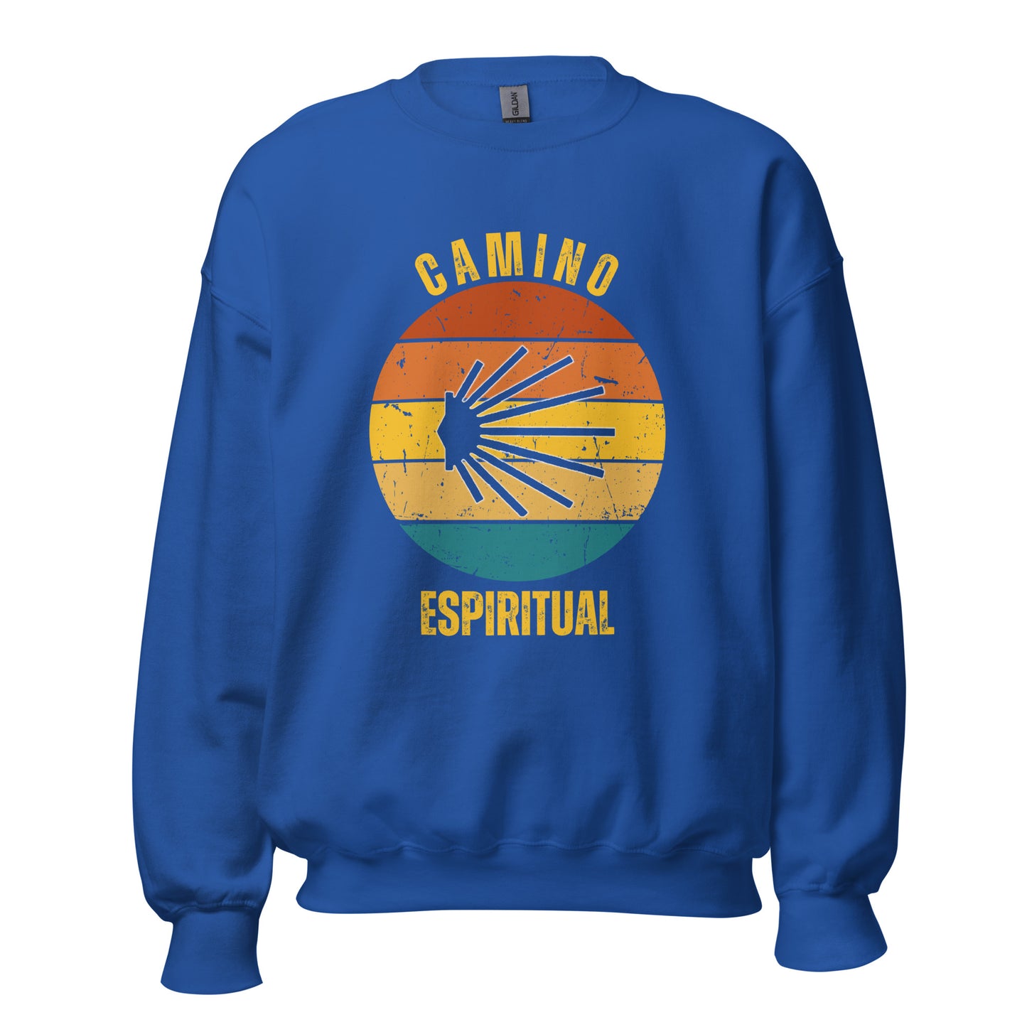 Camino Espiritual Sweatshirt Sweatshirt, Camino de Santiago Keepsake, Seashell, Unisex