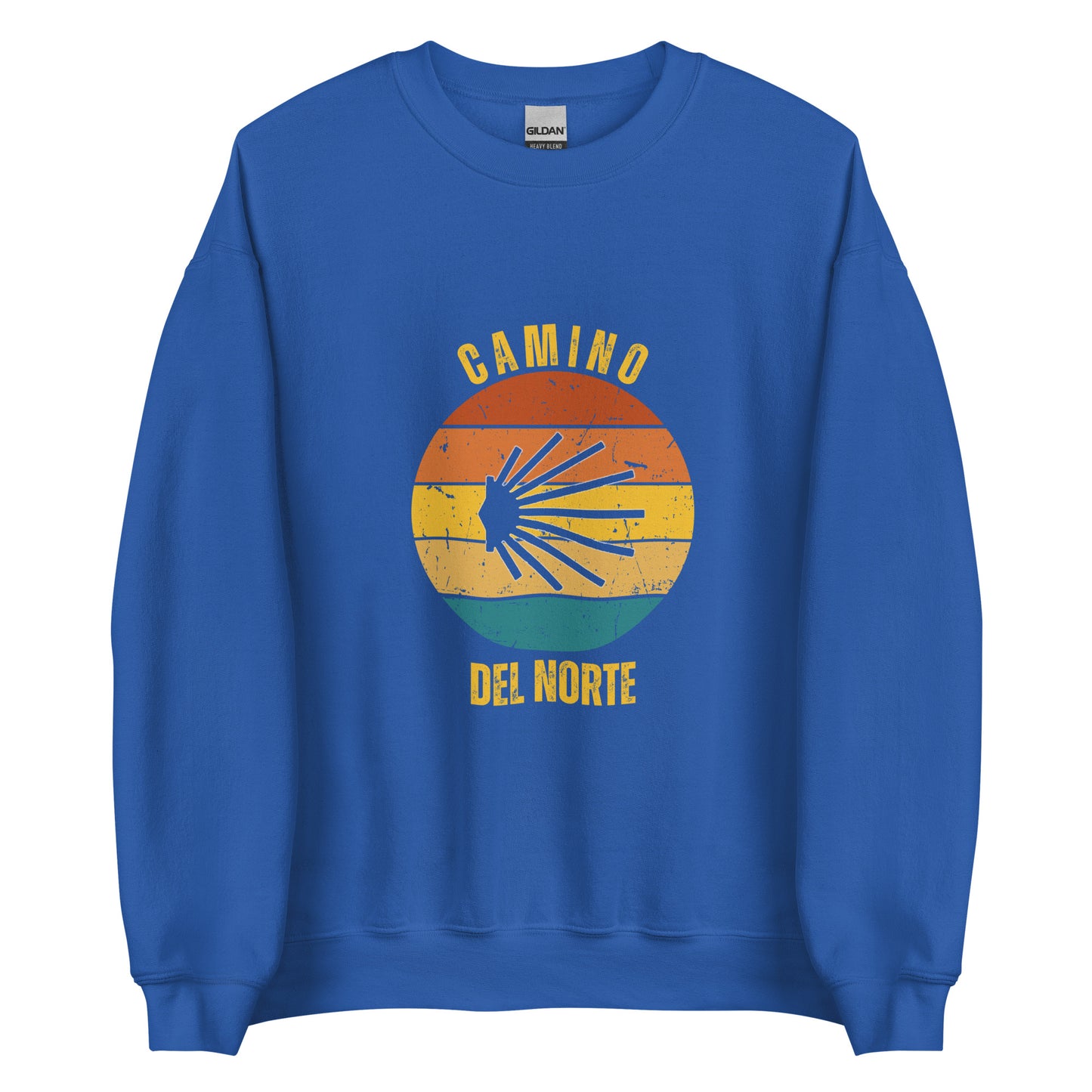 Portugues del Norte Sweatshirt, Camino de Santiago Keepsake, Seashell, Unisex