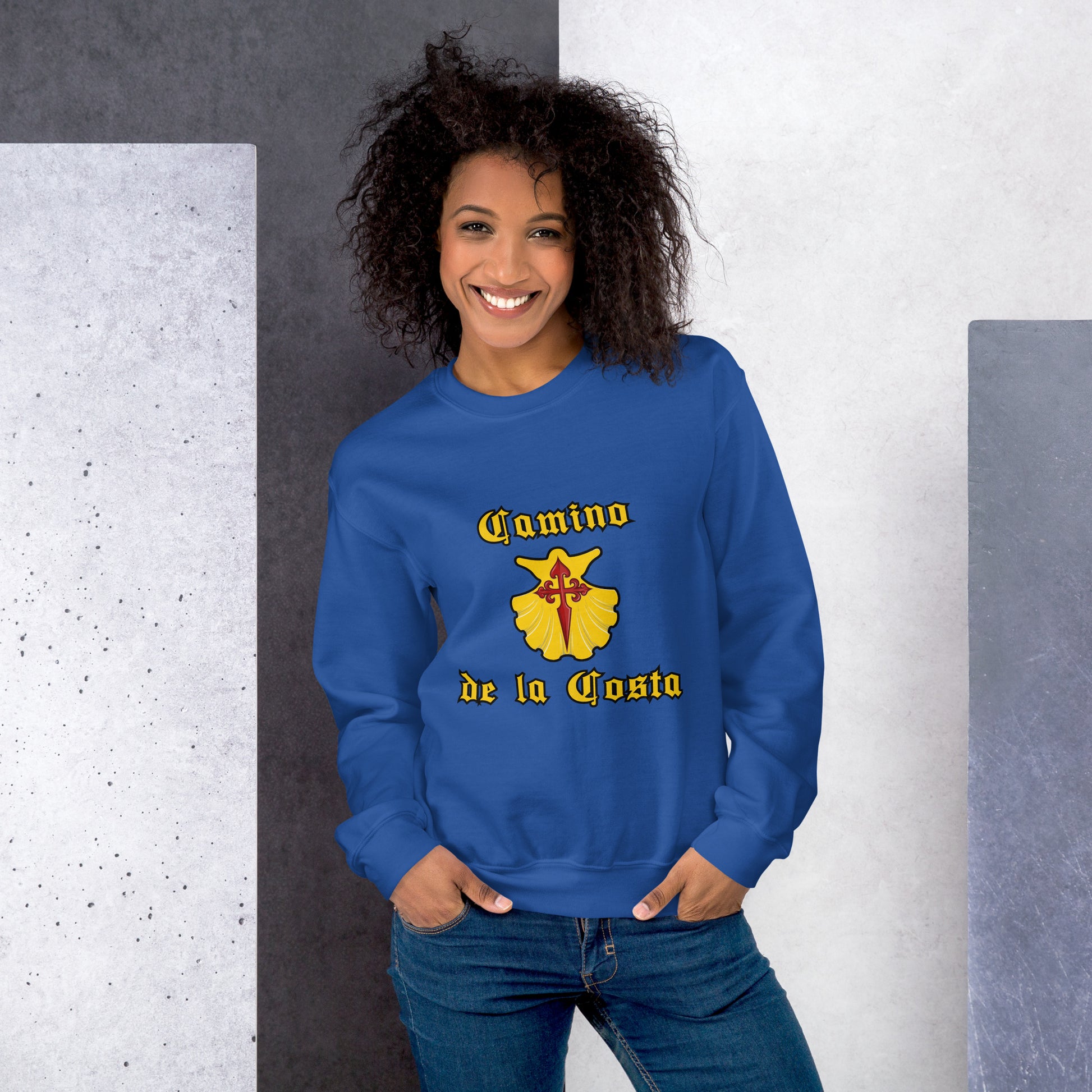 Camino Portugues de la Costa Sweatshirt Front Royal Blue