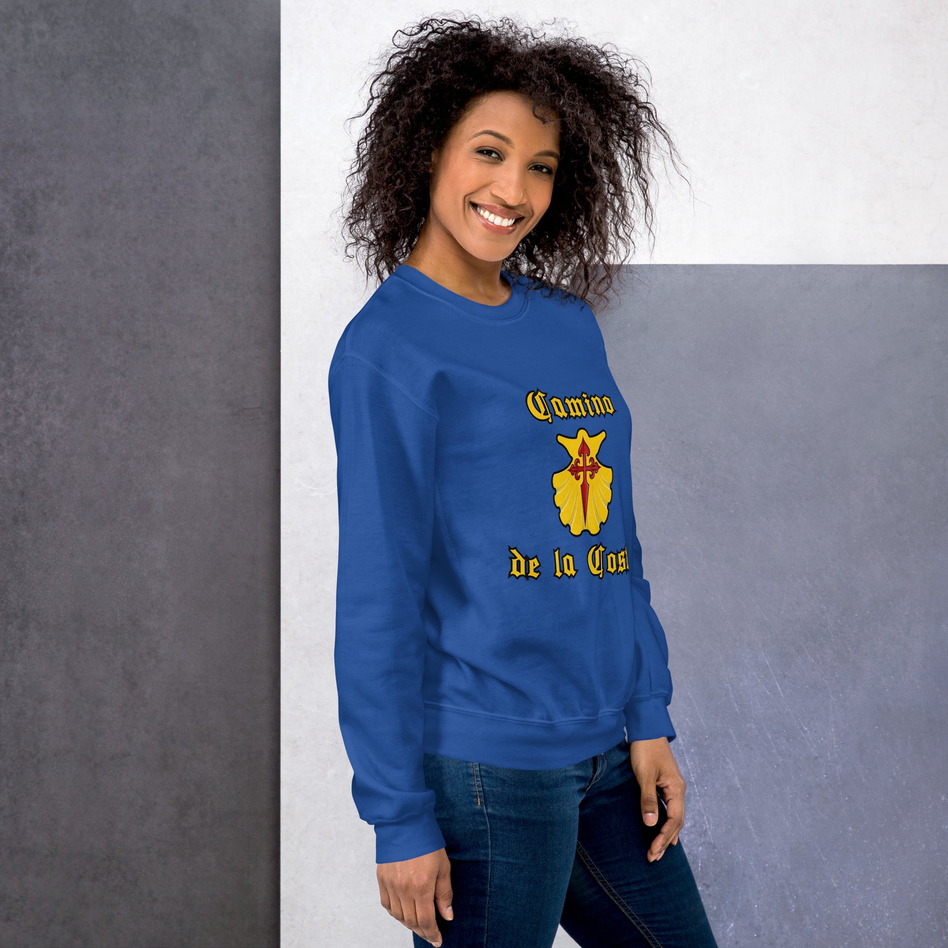 Camino Portugues de la Costa Sweatshirt Front Royal Blue