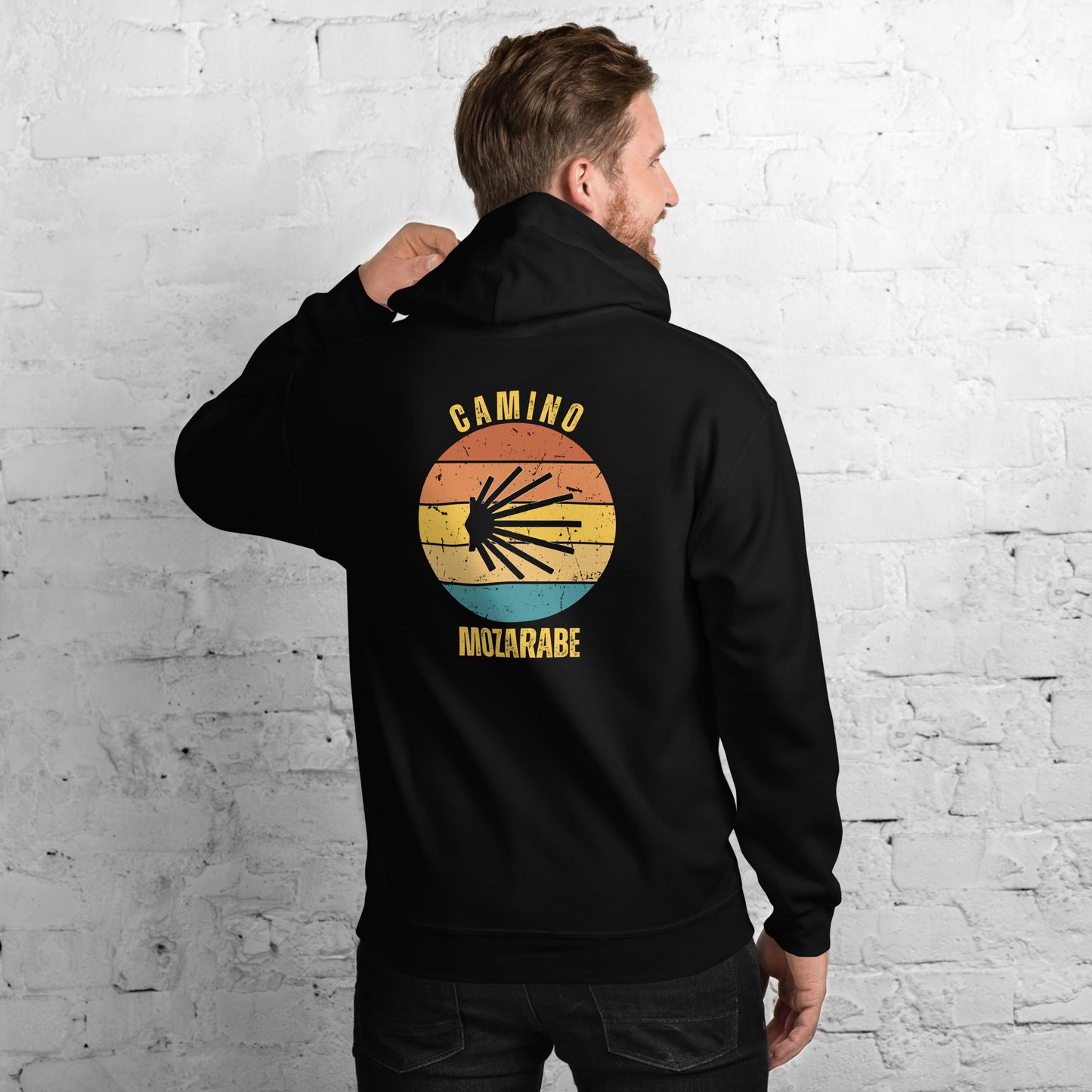 Black Camino Hoodie Back Mozarabe and shell