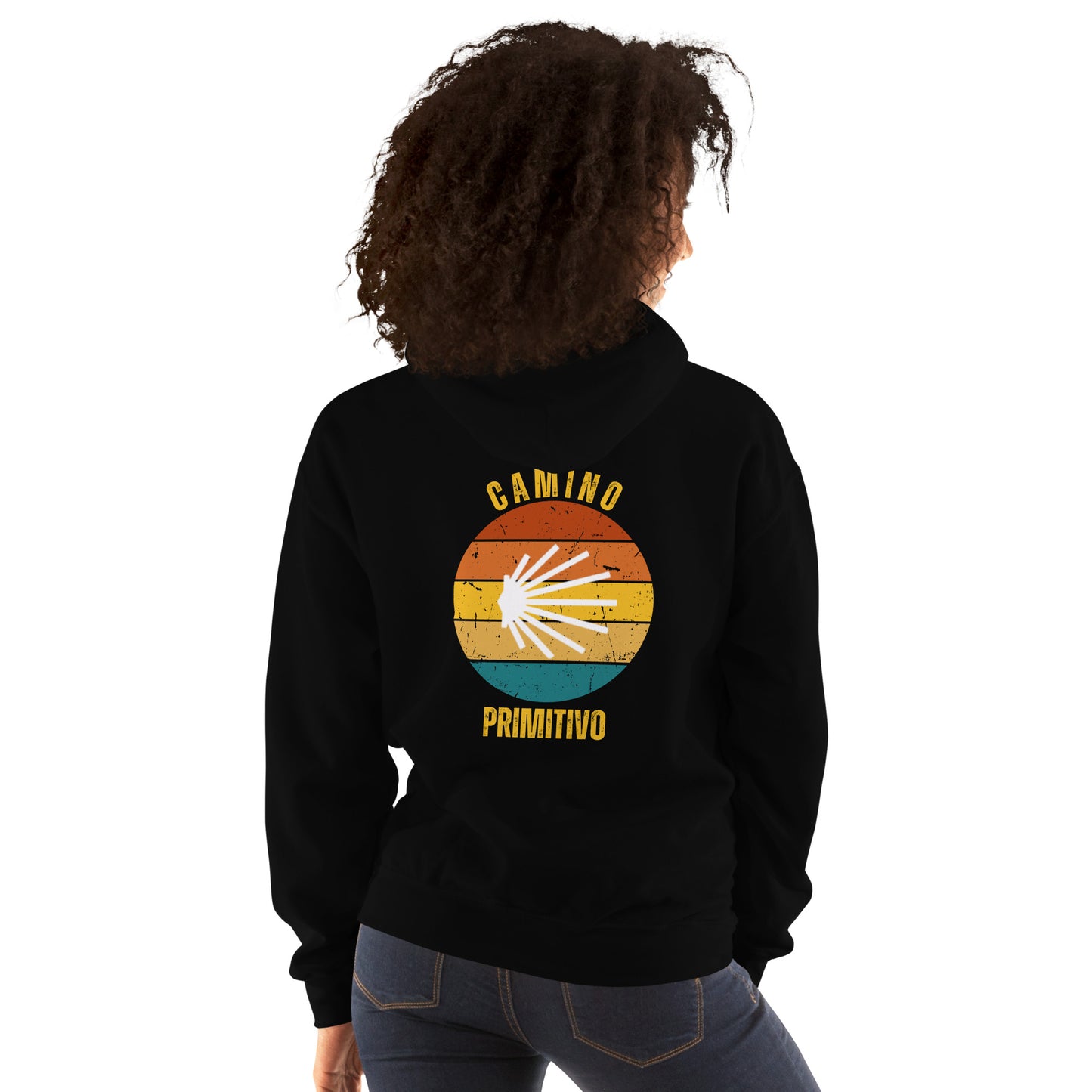 Camino Primitivo, Gift for Camino de Santiago Original Way Spain Keepsake, Seashell, Unisex Hoodie Buen Camino