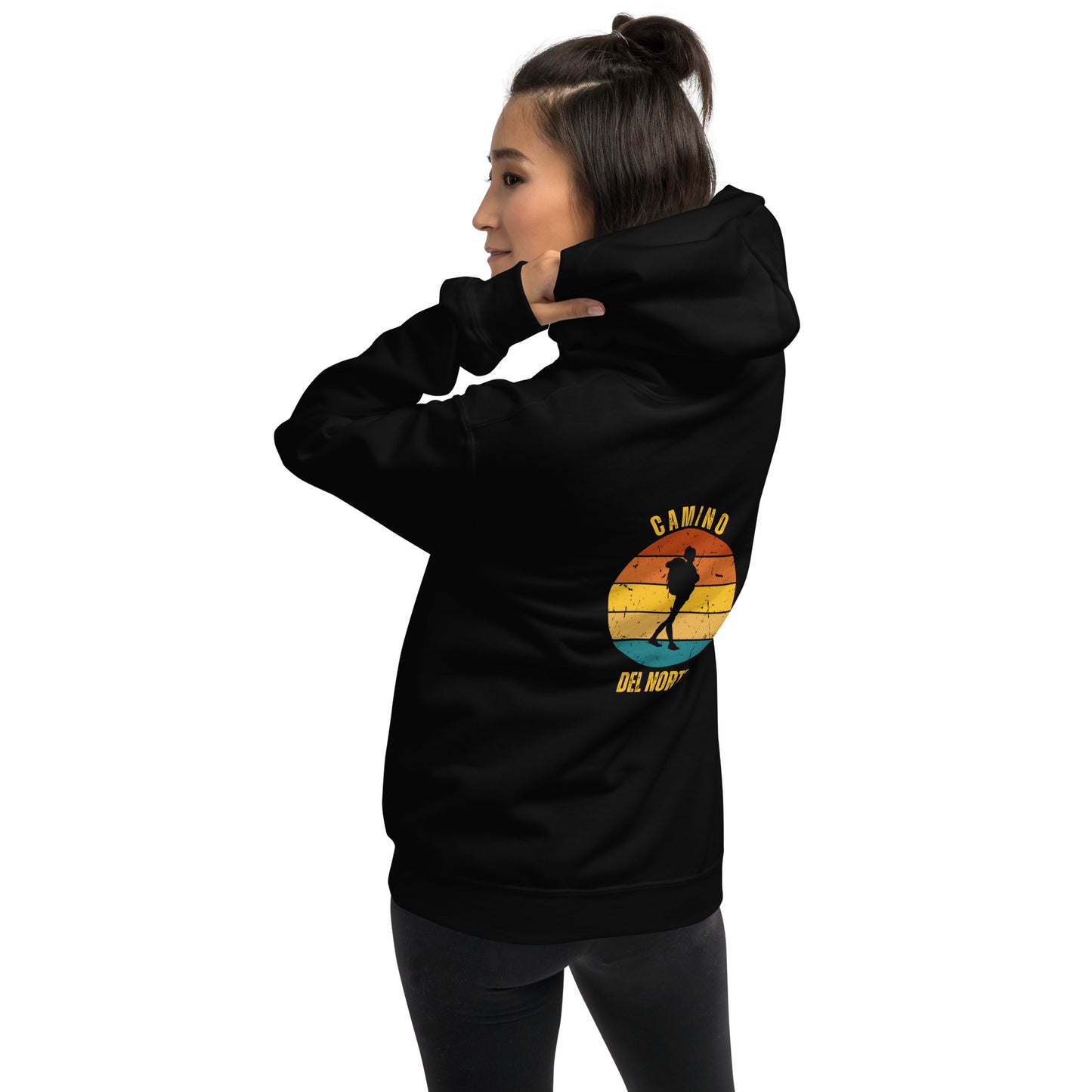 Camino del Norte, Gift for Santiago Northern Way, Spain Keepsake, Solo Hiker, Unisex Hoodie Buen Camino