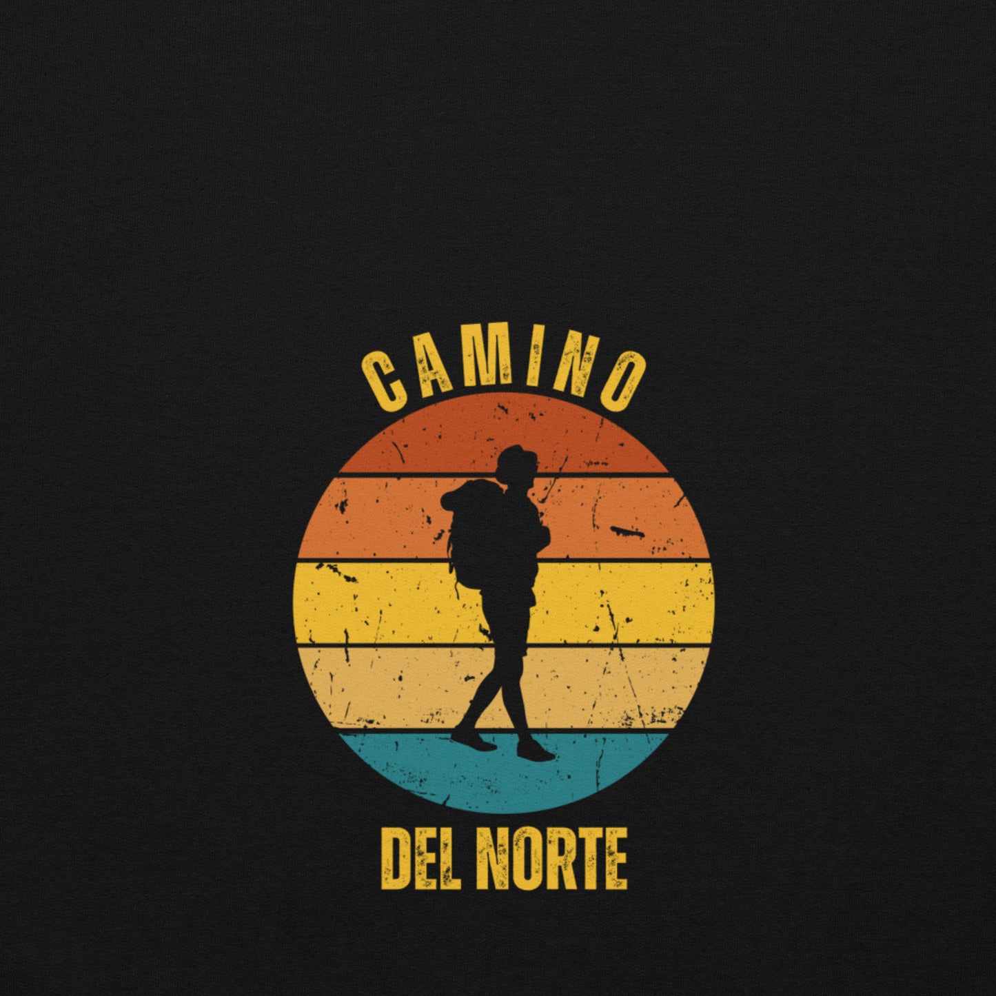 Camino del Norte, Gift for Santiago Northern Way, Spain Keepsake, Solo Hiker, Unisex Hoodie Buen Camino