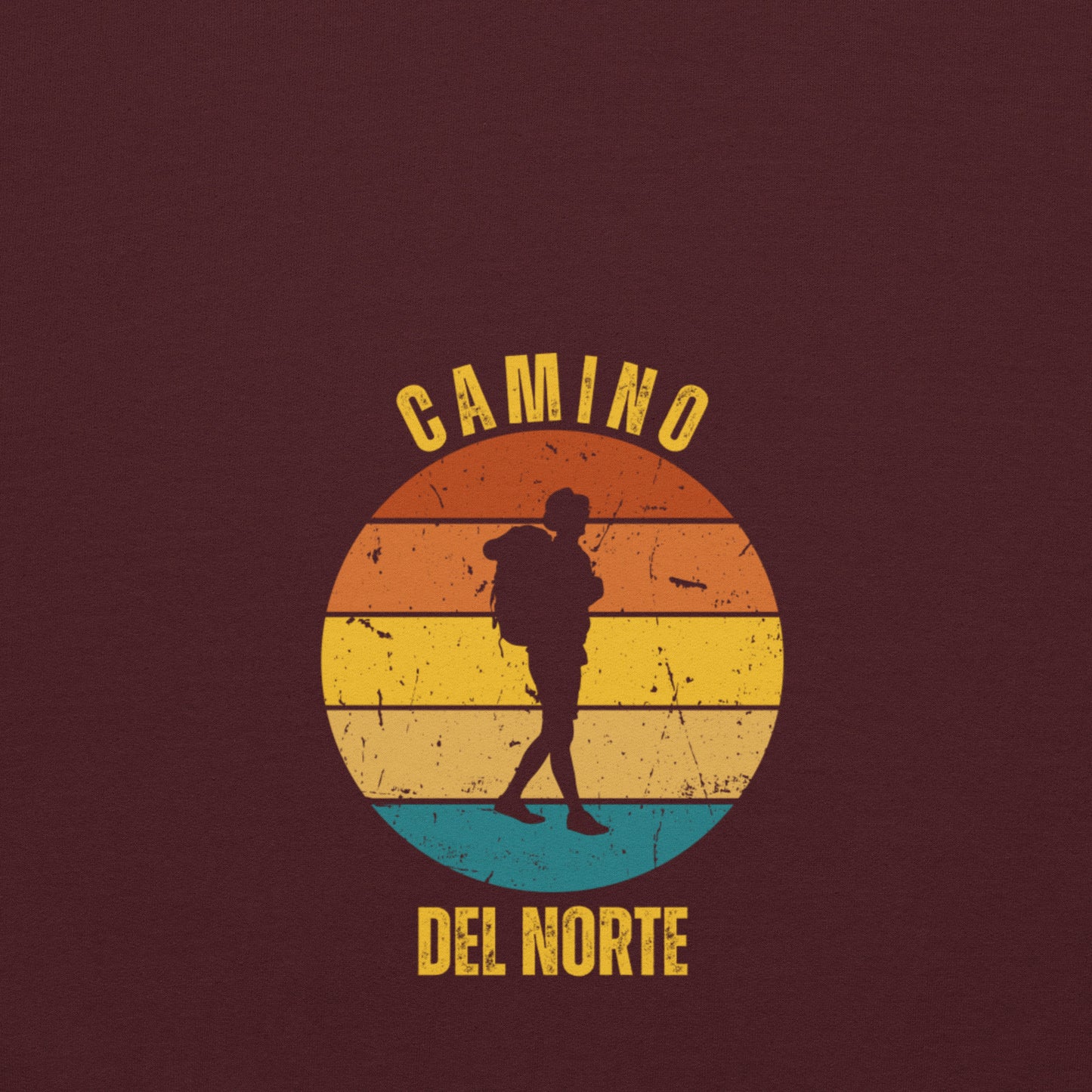 Camino del Norte, Gift for Santiago Northern Way, Spain Keepsake, Solo Hiker, Unisex Hoodie Buen Camino