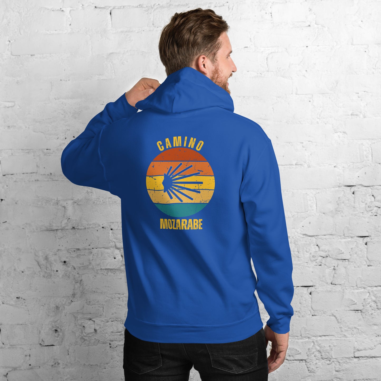 Royal Blue Camino Hoodie Back Mozarabe and shell