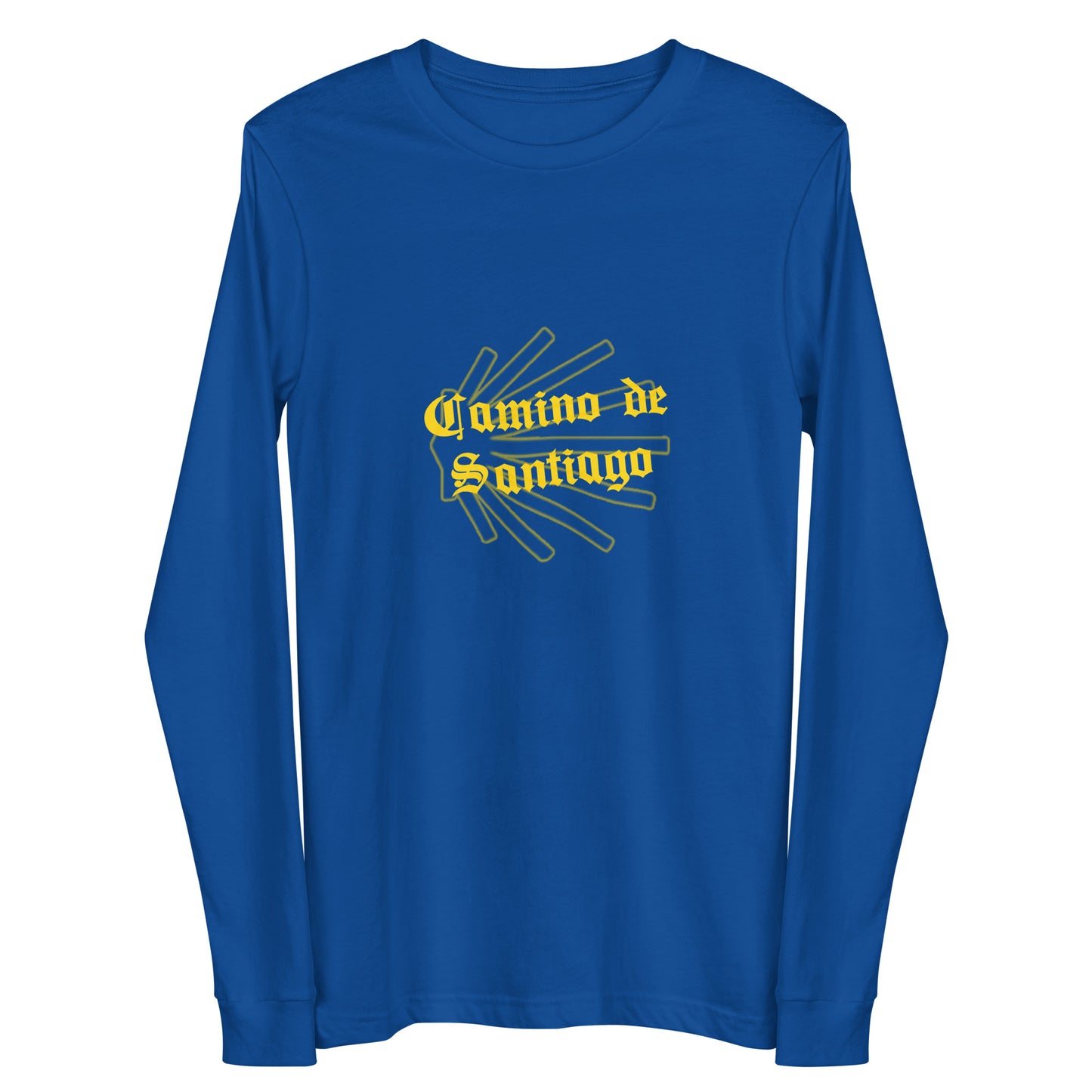 Camino de Santiago de Compostela, Unisex Long Sleeve T-Shirt True Royal Blue Front