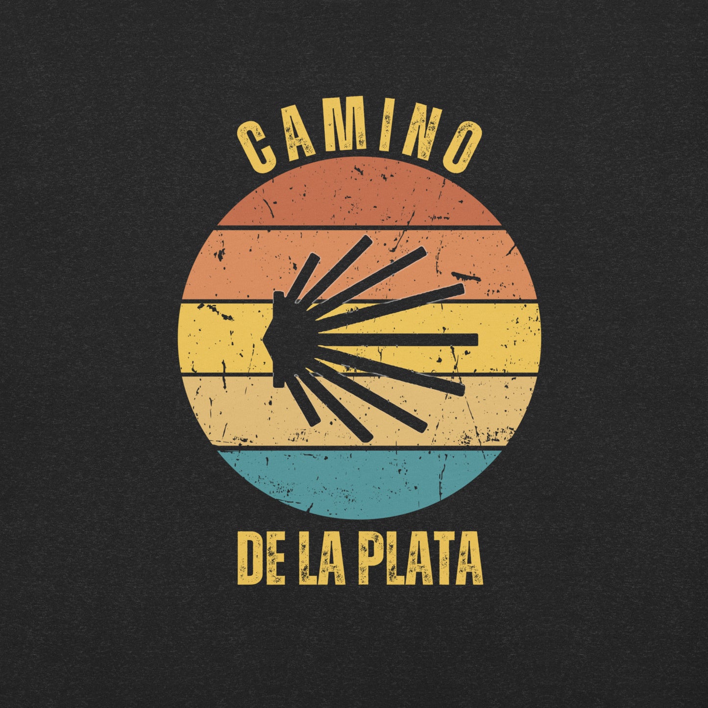 Camino Via de la Plata T-Shirt, Camino de Santiago Keepsake,Seashell Unisex