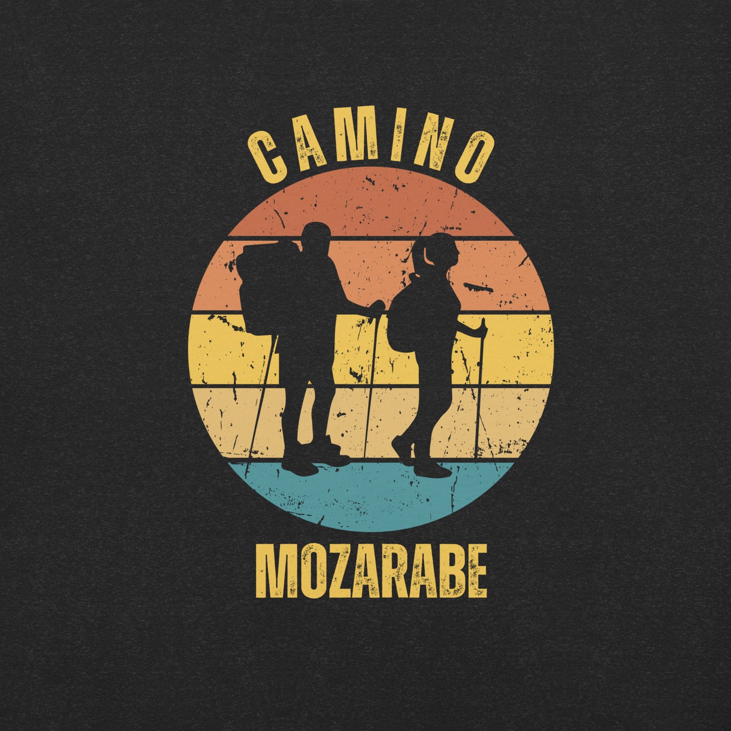 Camino Mozárabe T-Shirt, Gift for Camino de Santiago Spain Peregrino, Keepsake, Two Hikers, Unisex