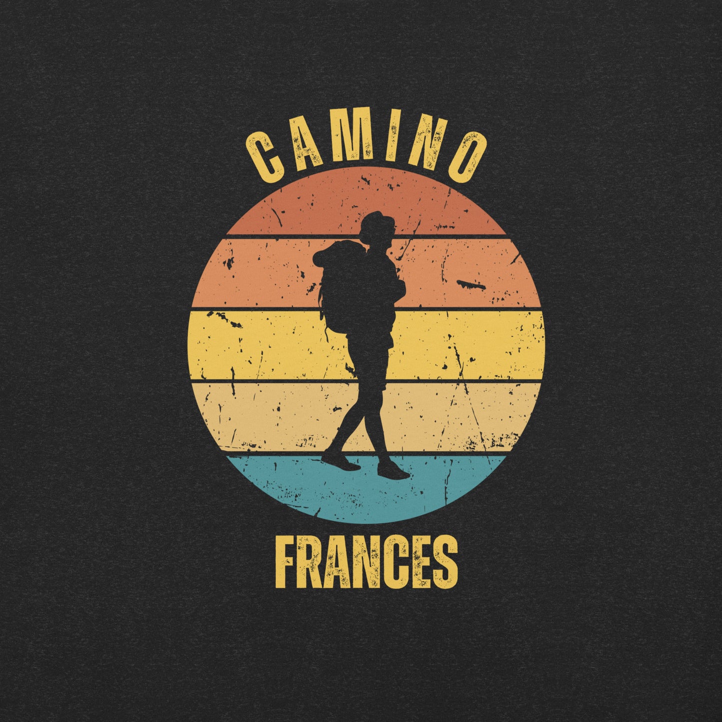 Camino Frances T-Shirt, Gift for Camino de Santiago French Way Peregrino, Keepsake, Solo Hiker, Unisex