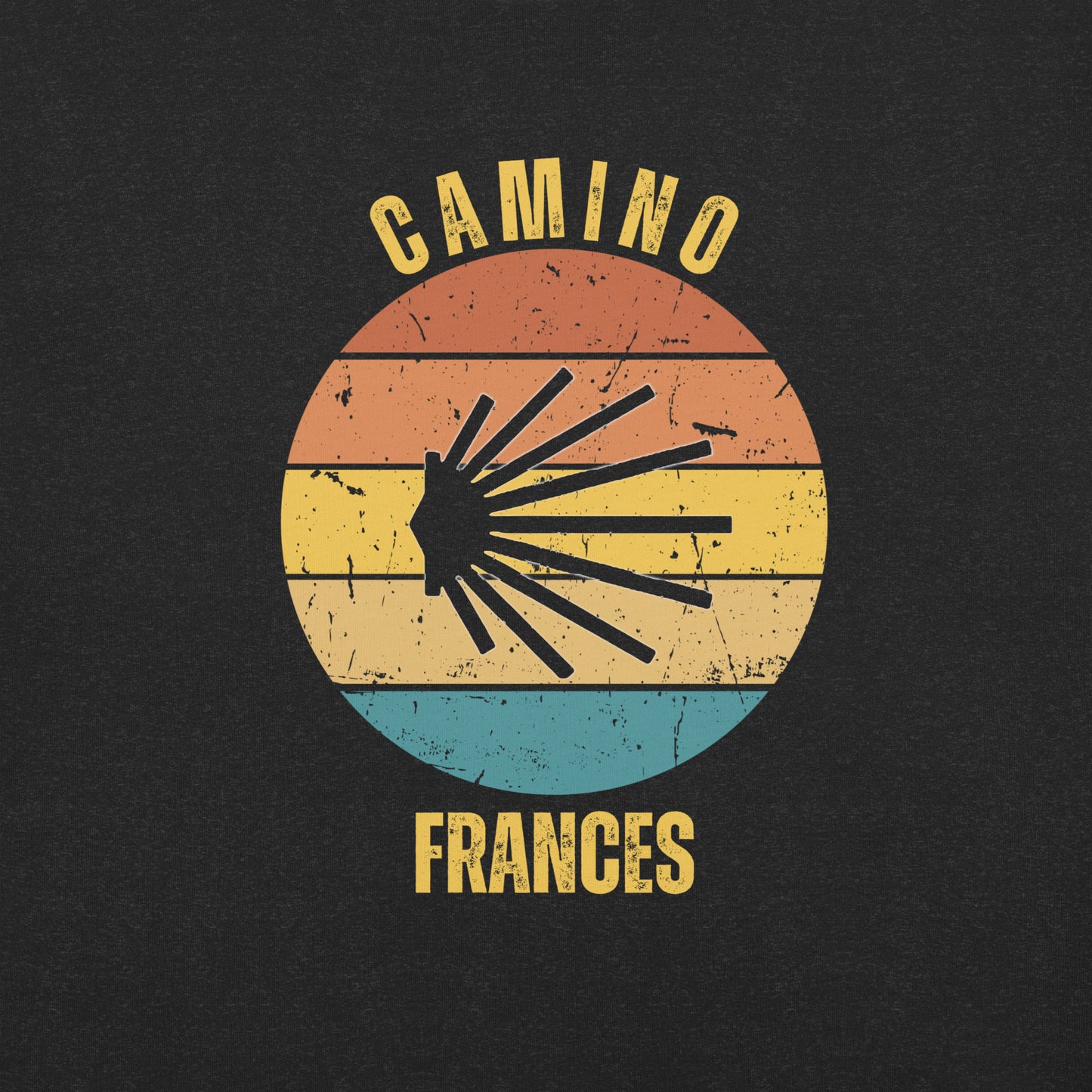 Camino Frances T-Shirt, Gift for Camino de Santiago French Way Peregrino, Keepsake, Seashell, Unisex