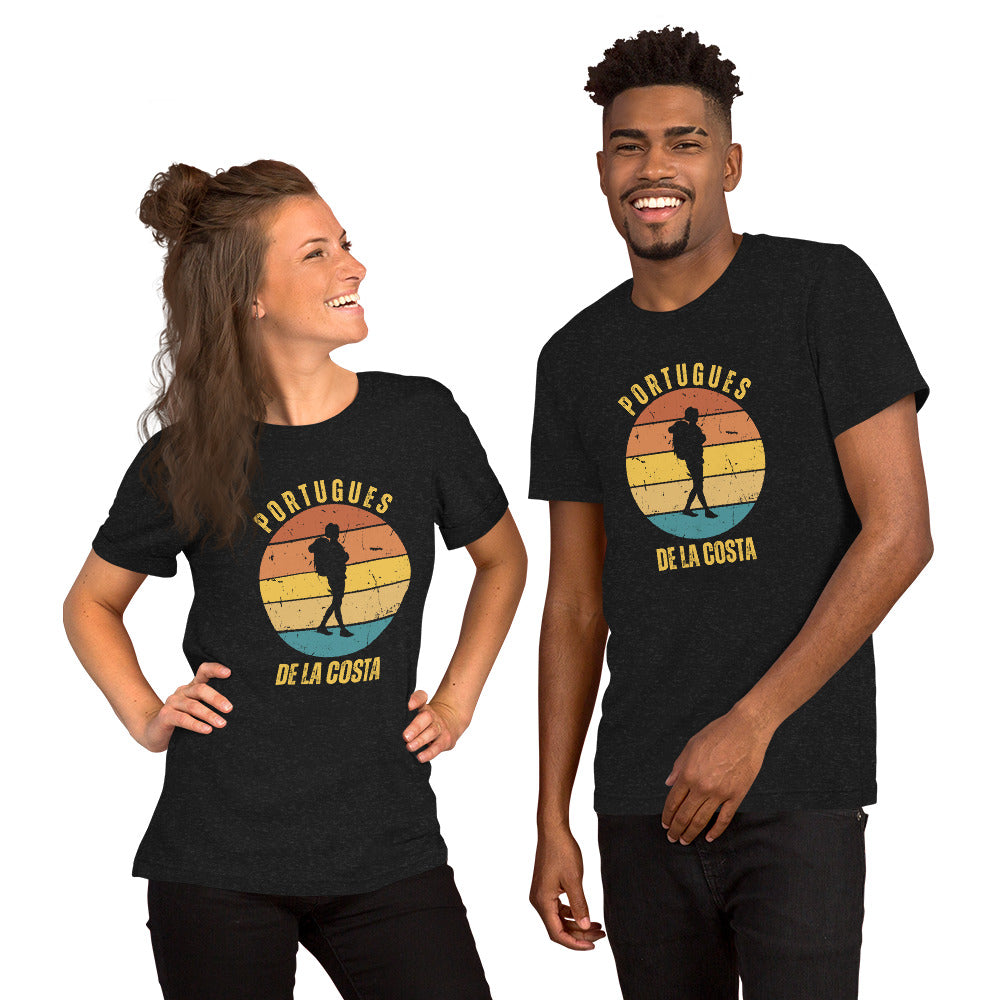 Portugues de la Costa T-Shirt, Commemorate Camino de Santiago, Solo Hiker, Unisex