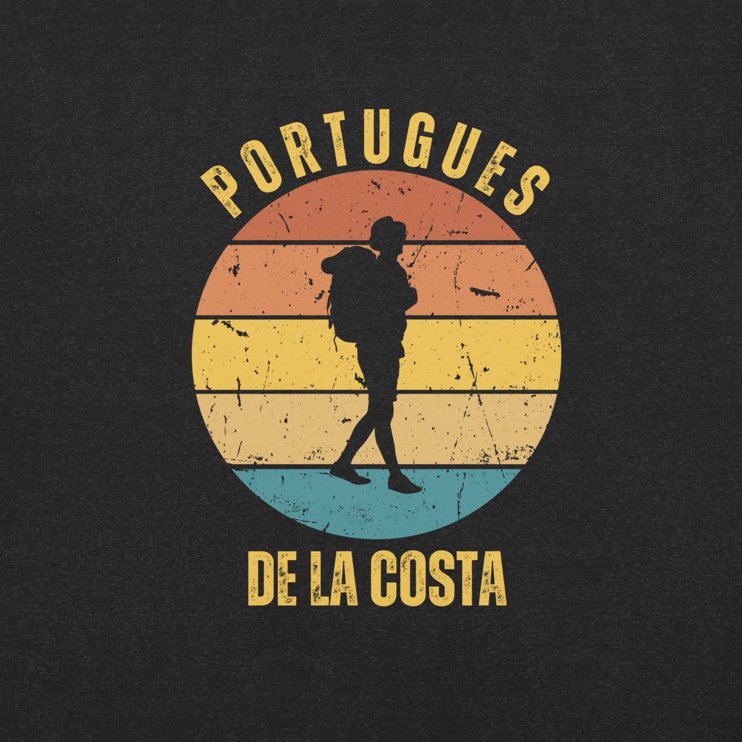 Portugues de la Costa T-Shirt, Commemorate Camino de Santiago, Solo Hiker, Unisex