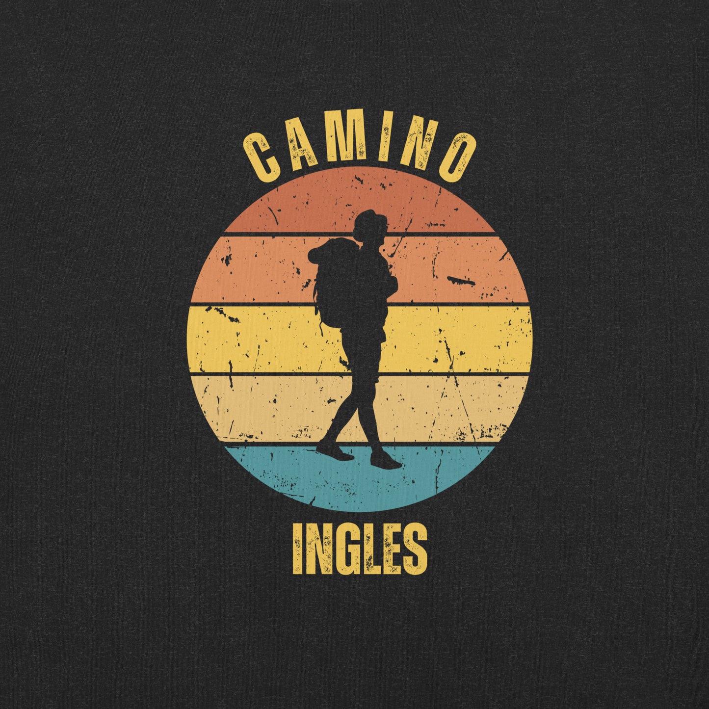 Peregrino Ingles, Camino de Santiago Keepsake, Solo Hiker, Unisex T-Shirt