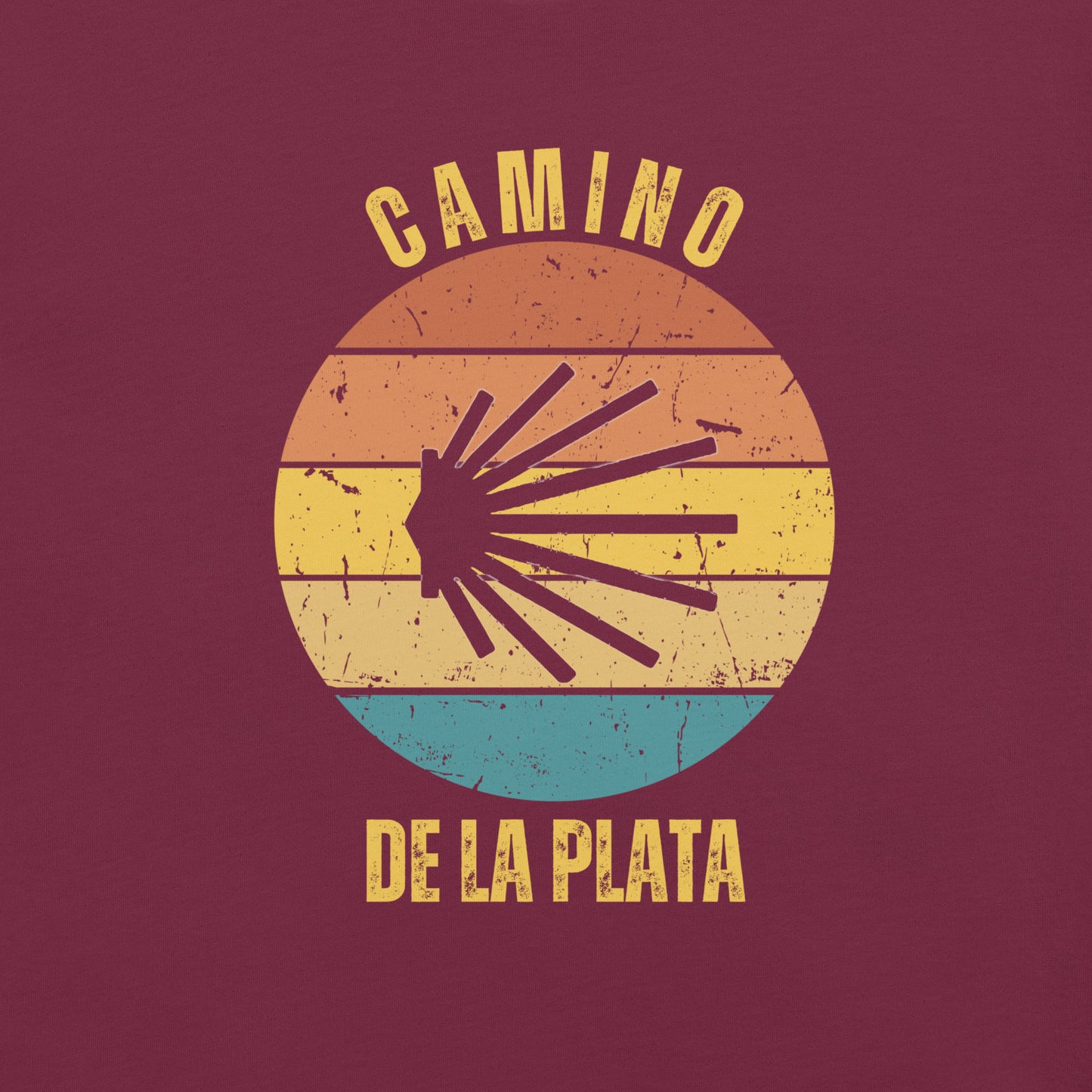 Camino Via de la Plata T-Shirt, Camino de Santiago Keepsake,Seashell Unisex