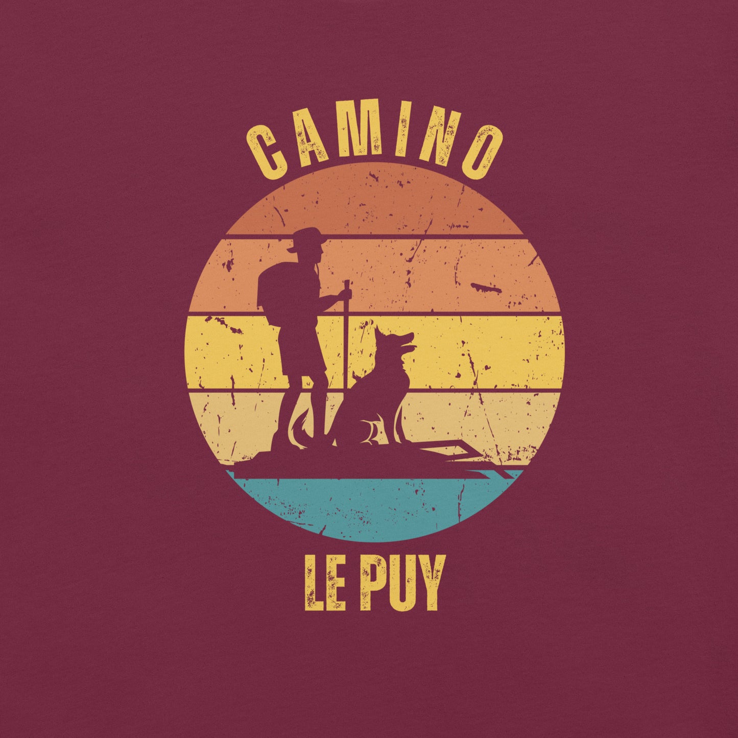 Le Puy Camino T-Shirt, Gift for Camino de Santiago Le Chemin Hiker with Dog, Keepsake for Peregrino, Unisex