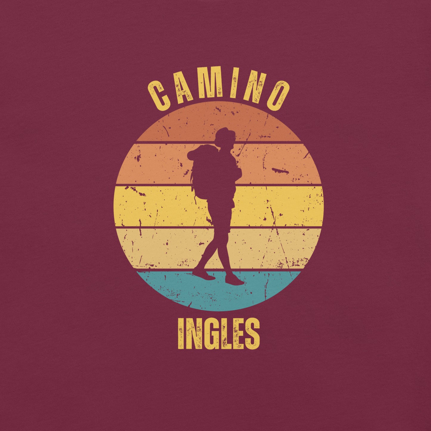 Peregrino Ingles, Camino de Santiago Keepsake, Solo Hiker, Unisex T-Shirt