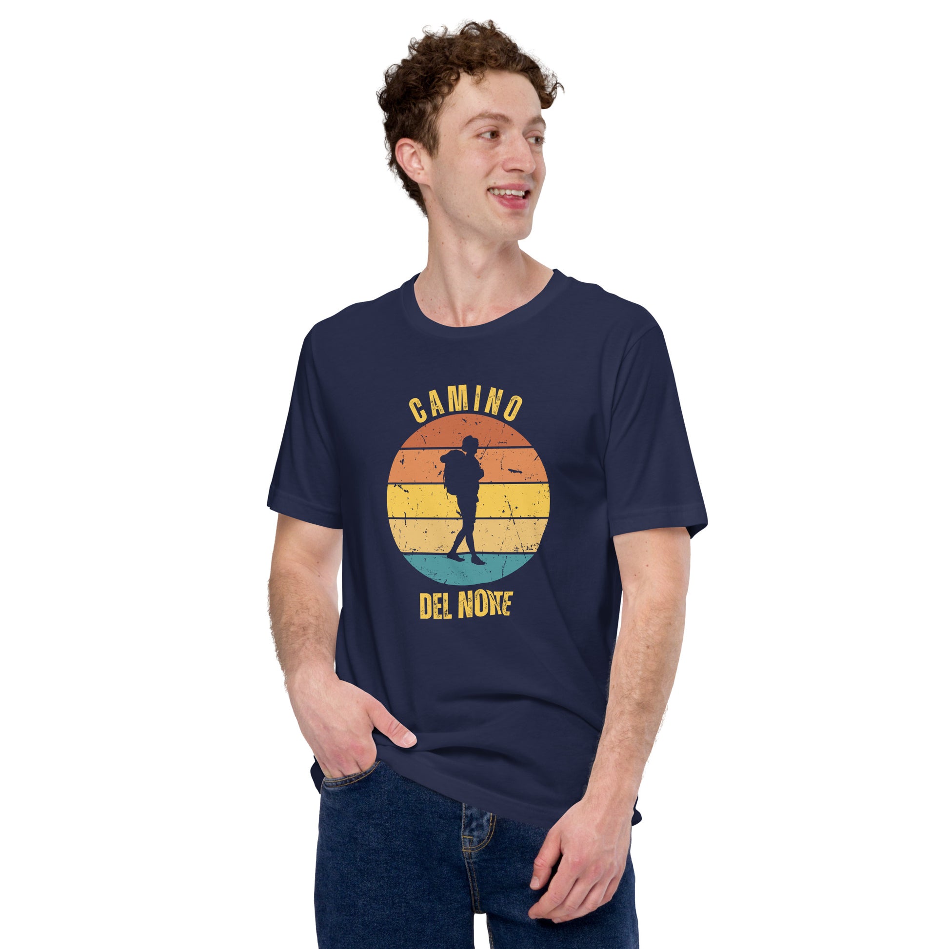 Navy Camino de Santiago del Norte T-Shirt Solo Hiker Male