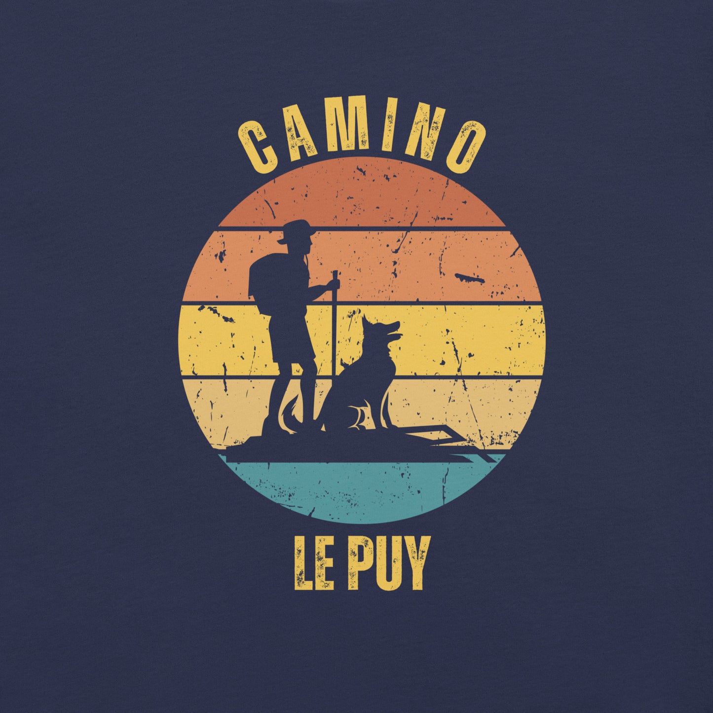 Le Puy Camino T-Shirt, Gift for Camino de Santiago Le Chemin Hiker with Dog, Keepsake for Peregrino, Unisex