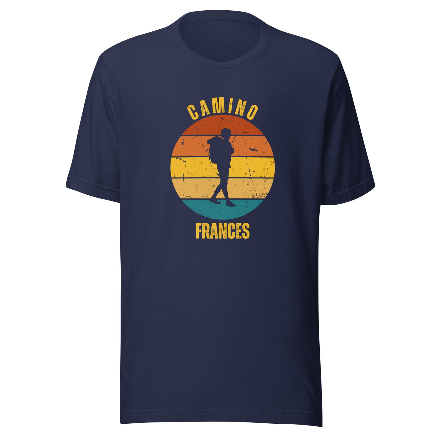 Camino Frances T-Shirt, Gift for Camino de Santiago French Way Peregrino, Keepsake, Solo Hiker, Unisex