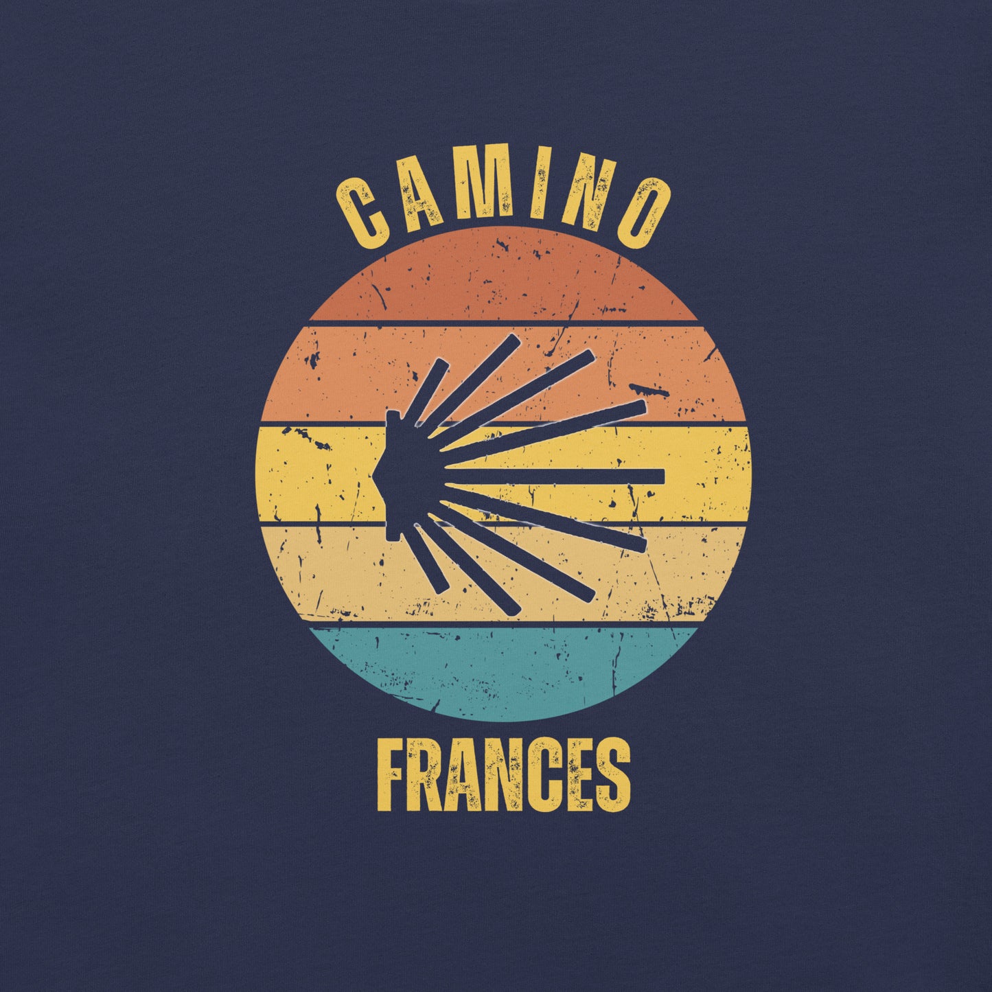 Camino Frances T-Shirt, Gift for Camino de Santiago French Way Peregrino, Keepsake, Seashell, Unisex