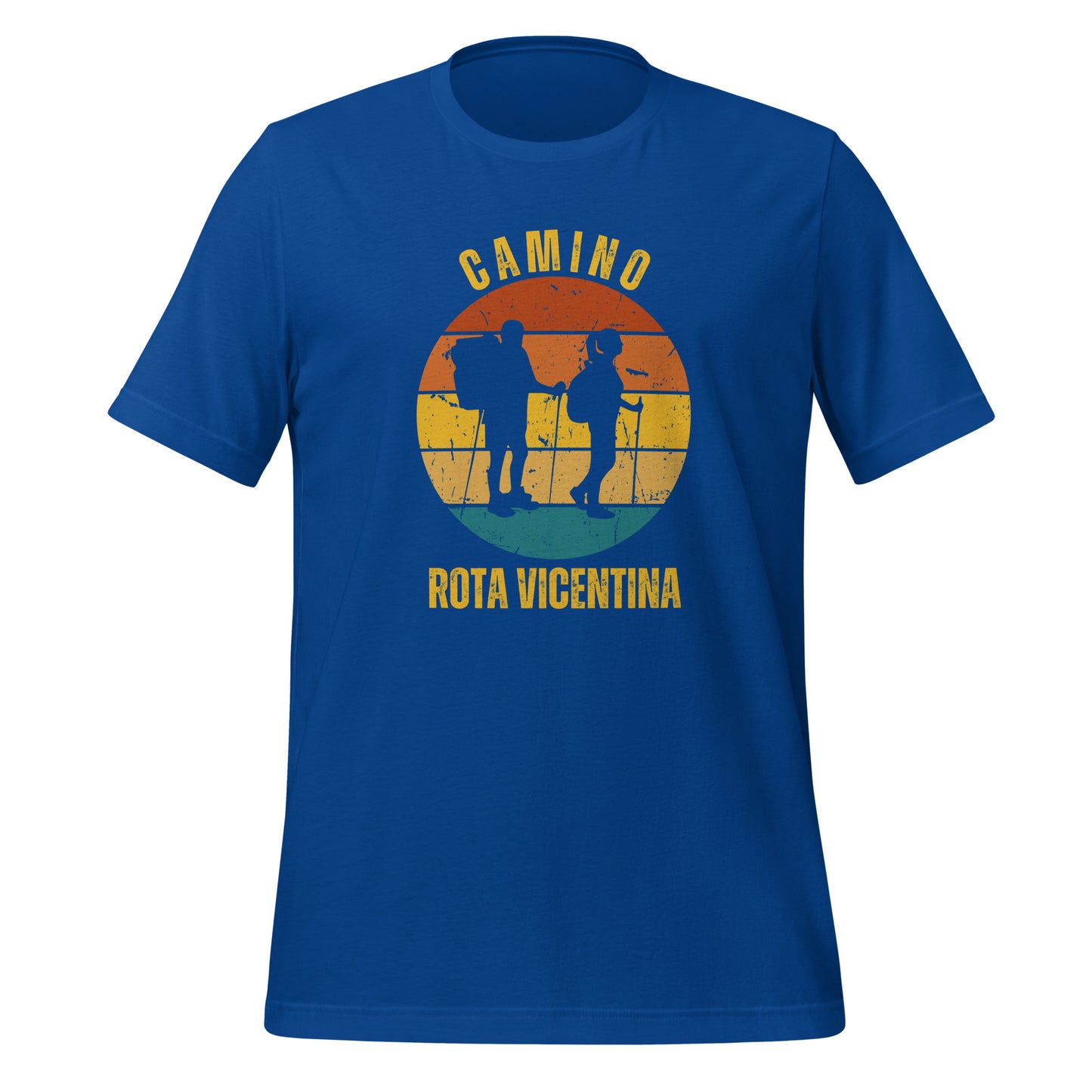 Rota Vicentina T-Shirt, Camino de Santiago Portugues Keepsake, 2 Hikers, Unisex