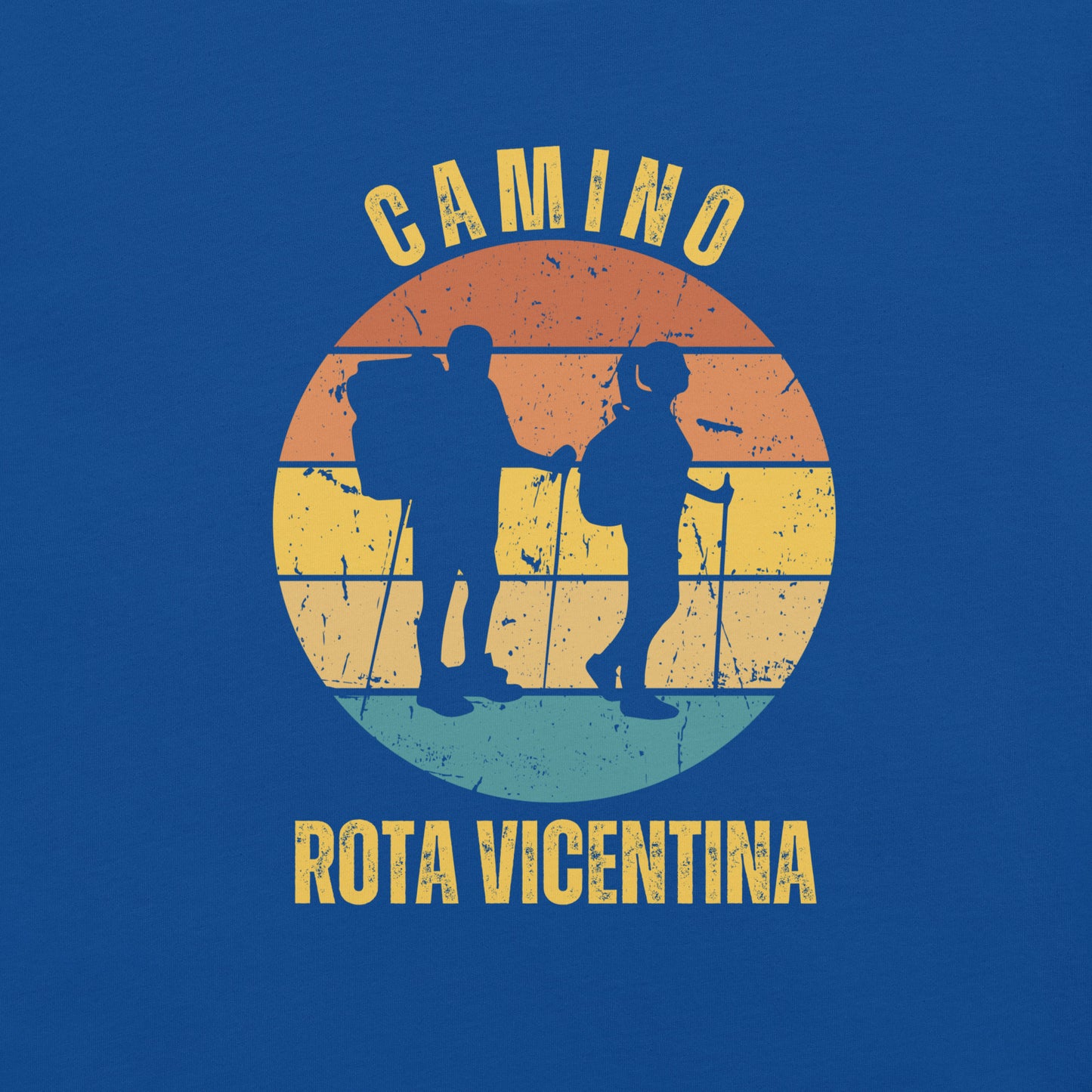 Rota Vicentina T-Shirt, Camino de Santiago Portugues Keepsake, 2 Hikers, Unisex