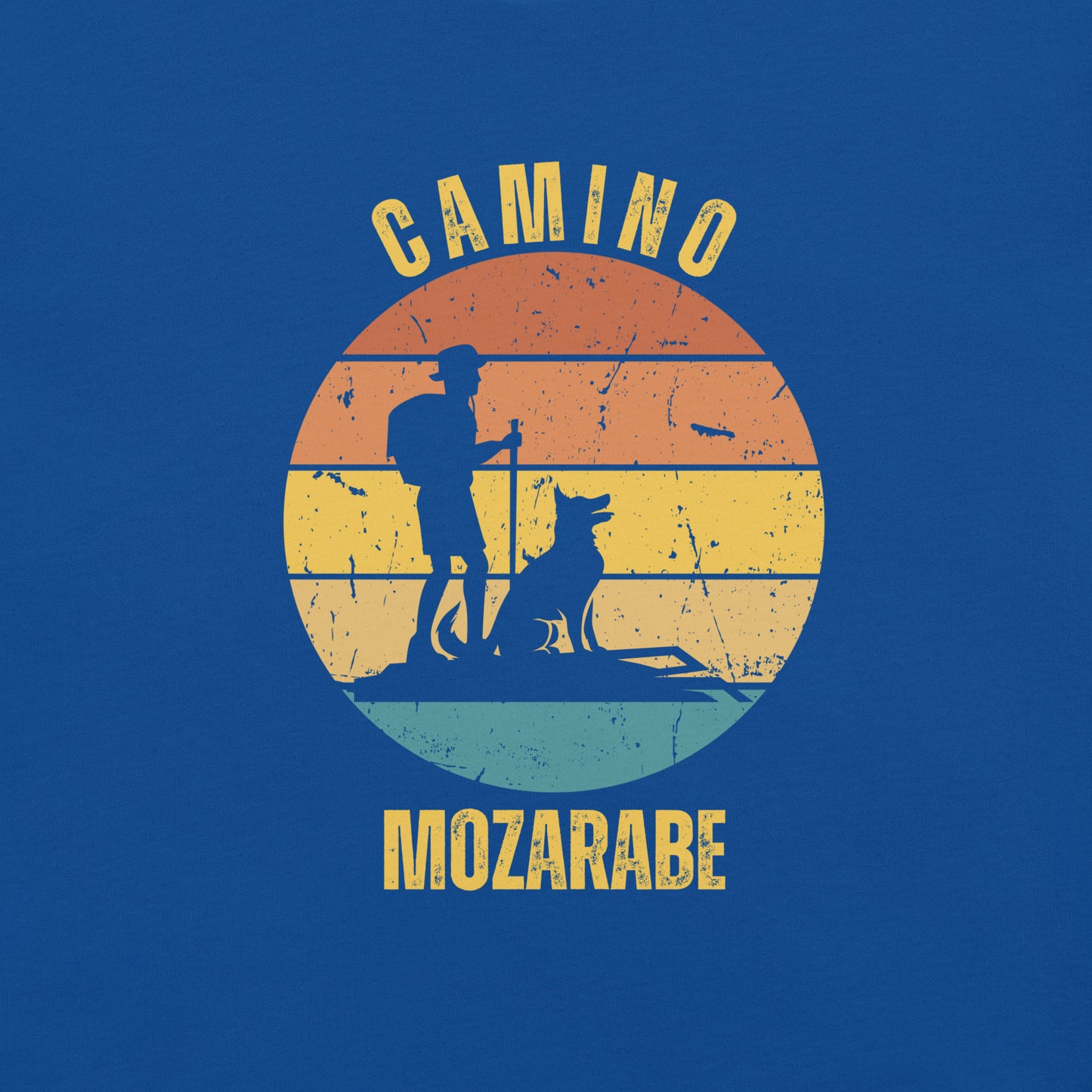 Camino Mozárabe T-Shirt, Gift for Camino de Santiago Spain Peregrino, Keepsake, Hiker with Dog, Unisex