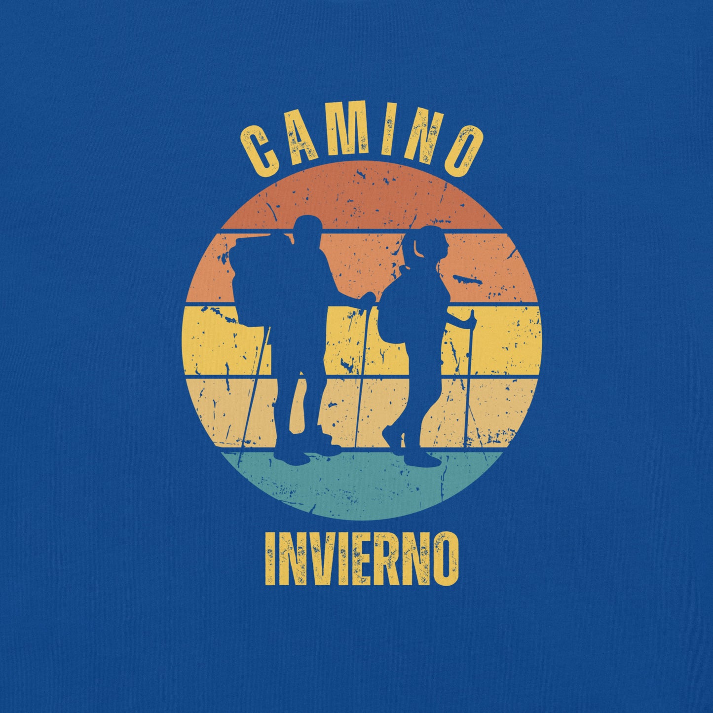 Camino Invierno T-Shirt, Gift for Camino de Santiago Winter Way Peregrino, Keepsake, 2 Hikers, Unisex