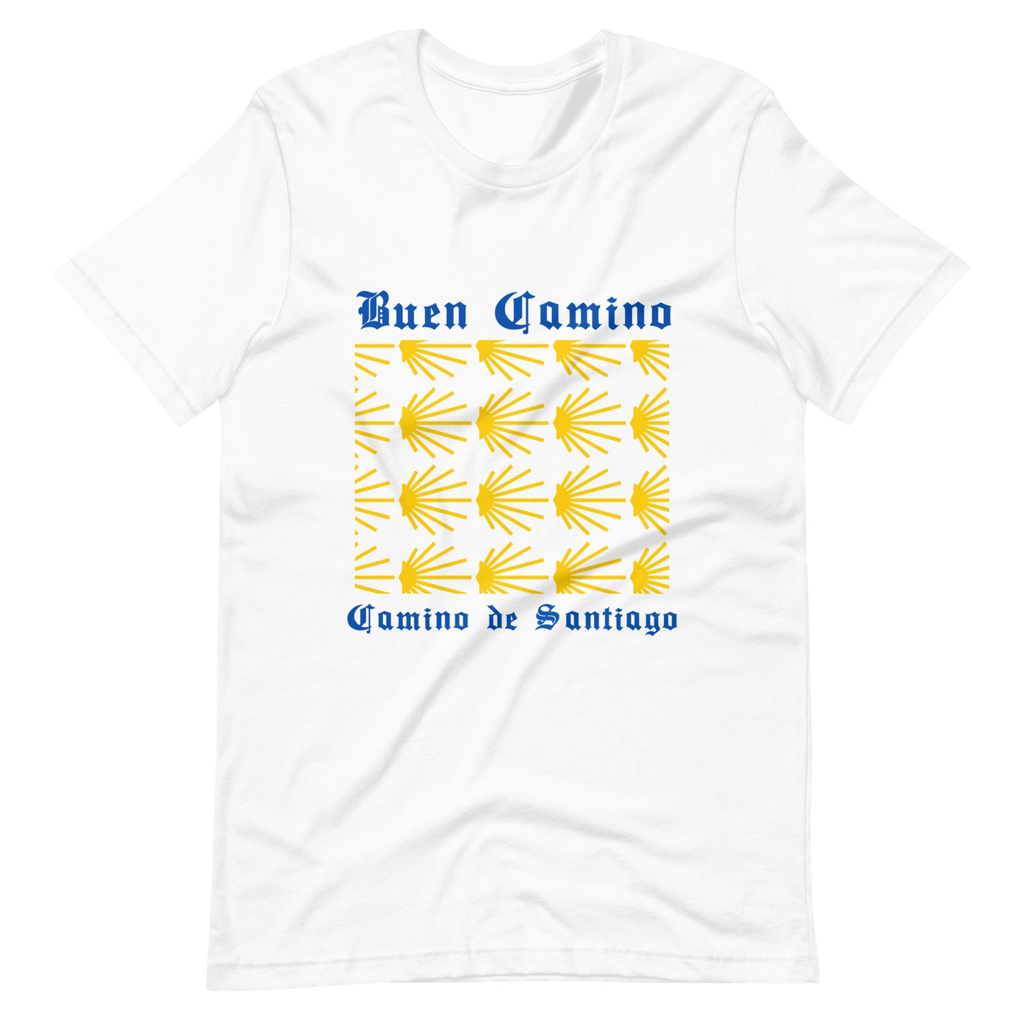 Camino de Santiago, Buen Camino w/Shell Block, Unisex T-Shirt, Short Sleeve