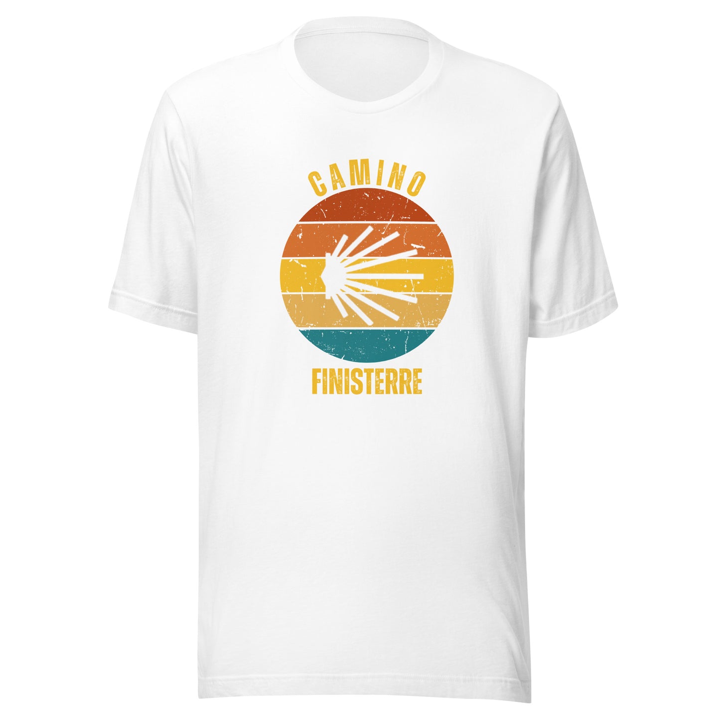 Camino Finisterre T-Shirt, Commemorate Camino de Santiago Finisterra Keepsake, Seashell, Unisex