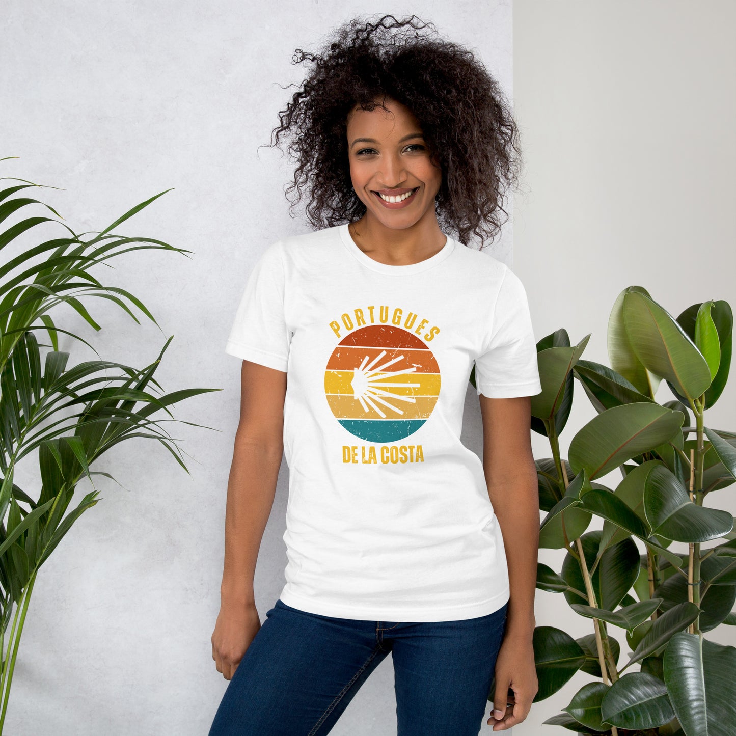 Portugues de la Costa T-Shirt, Commemorate Camino de Santiago, Seashell, Unisex