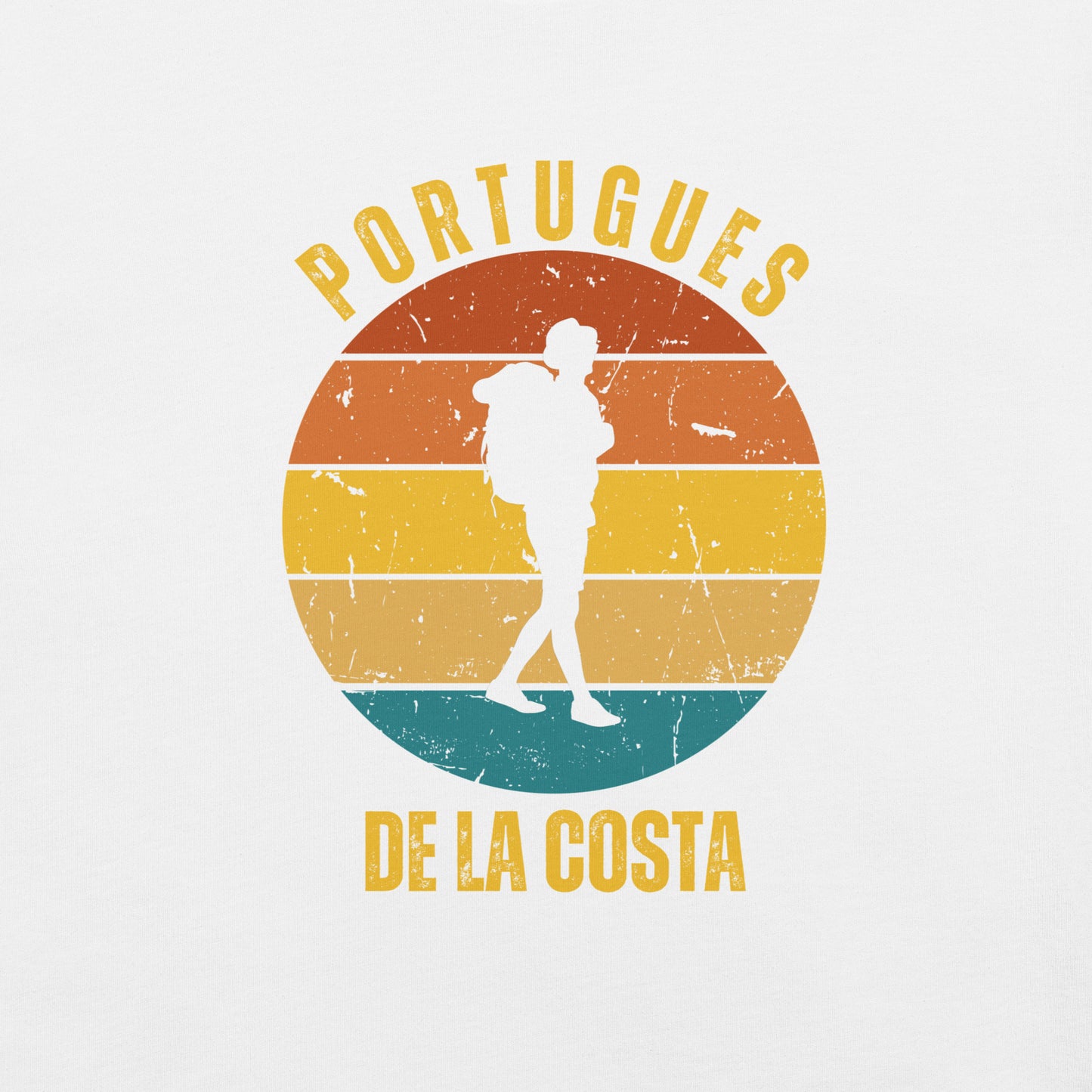 Portugues de la Costa T-Shirt, Commemorate Camino de Santiago, Solo Hiker, Unisex